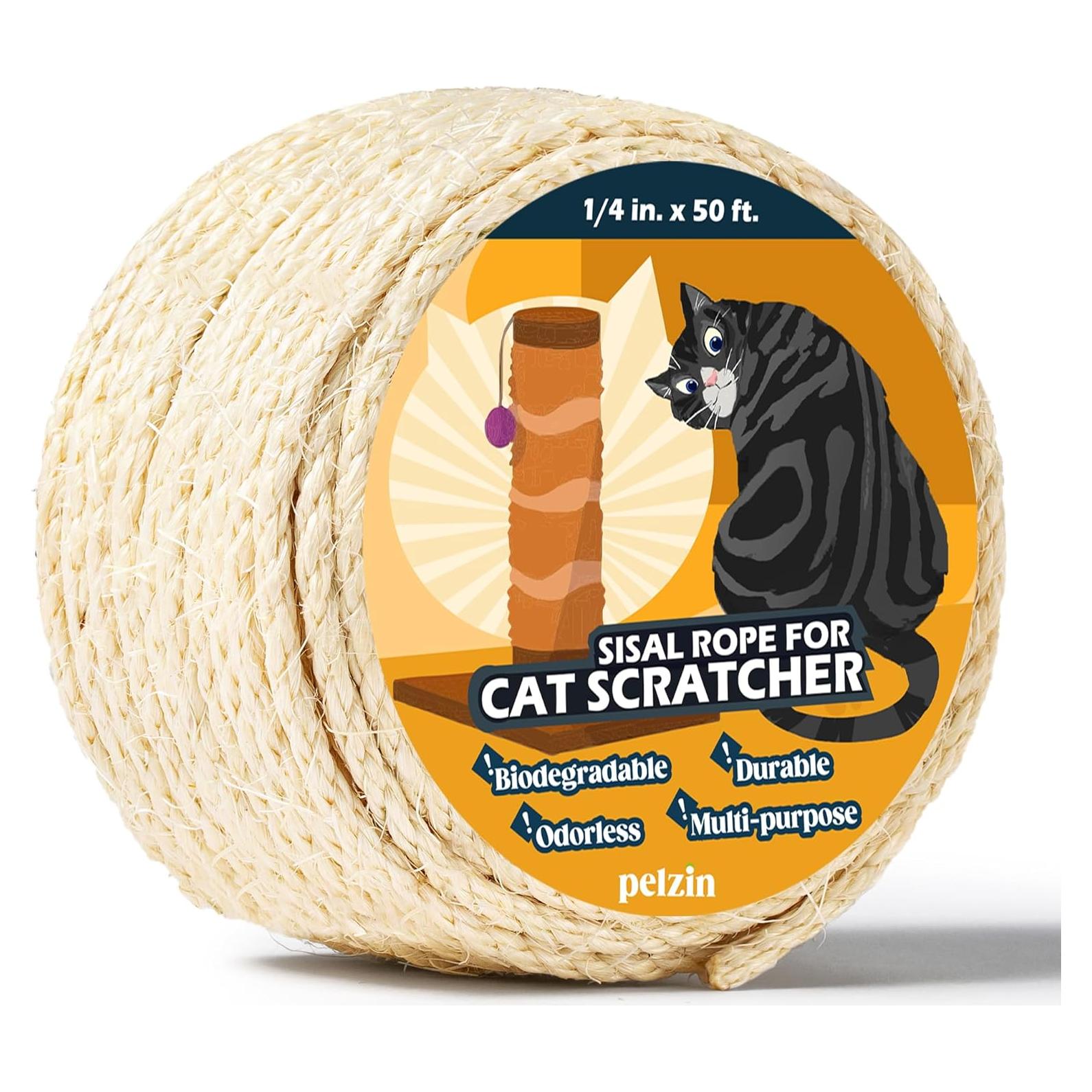 Cuerda de sisal natural PELZIN 0.64 cm x 15.24 m para gatos