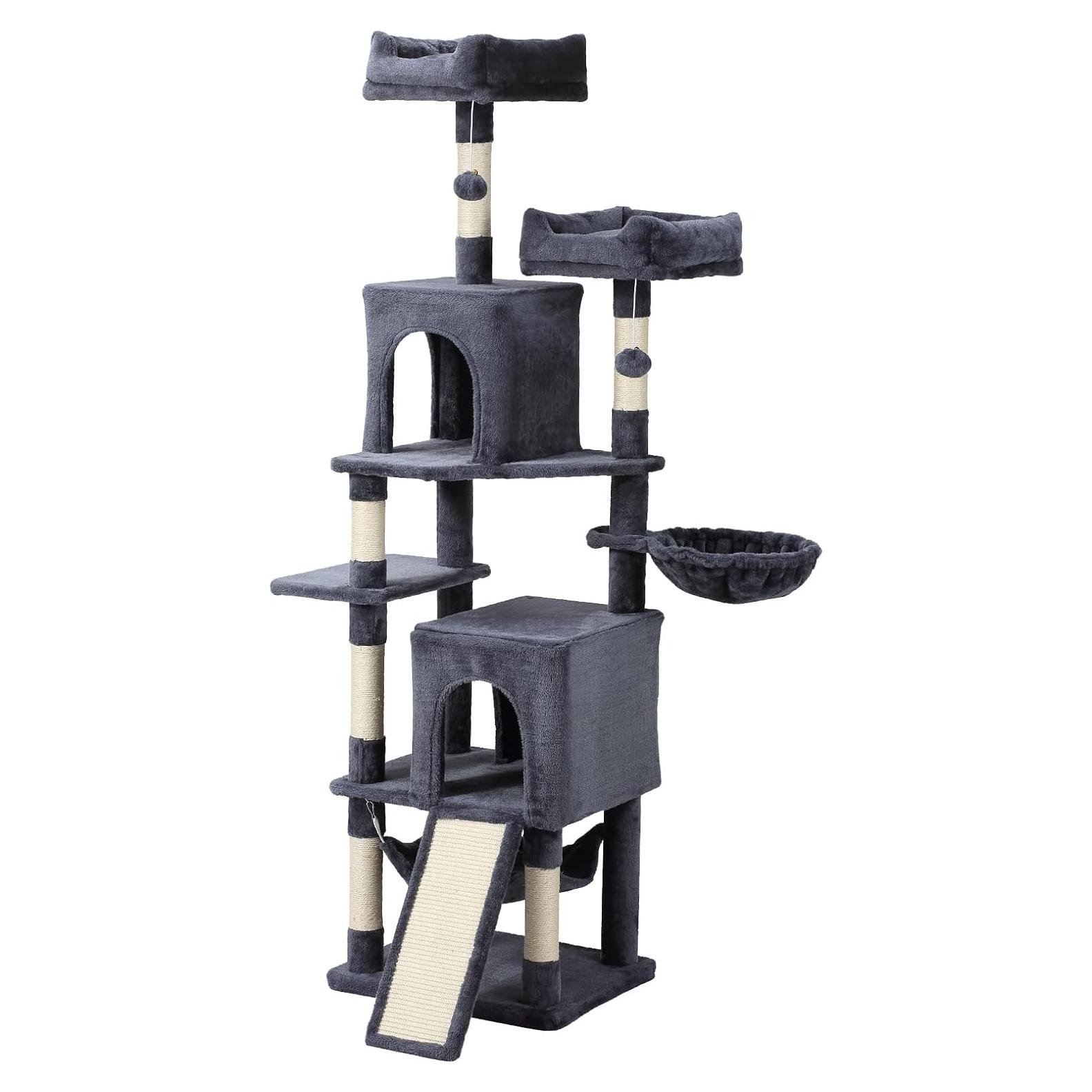 Árbol para Gatos LETKIND 70 cm con Hamaca y Rascador