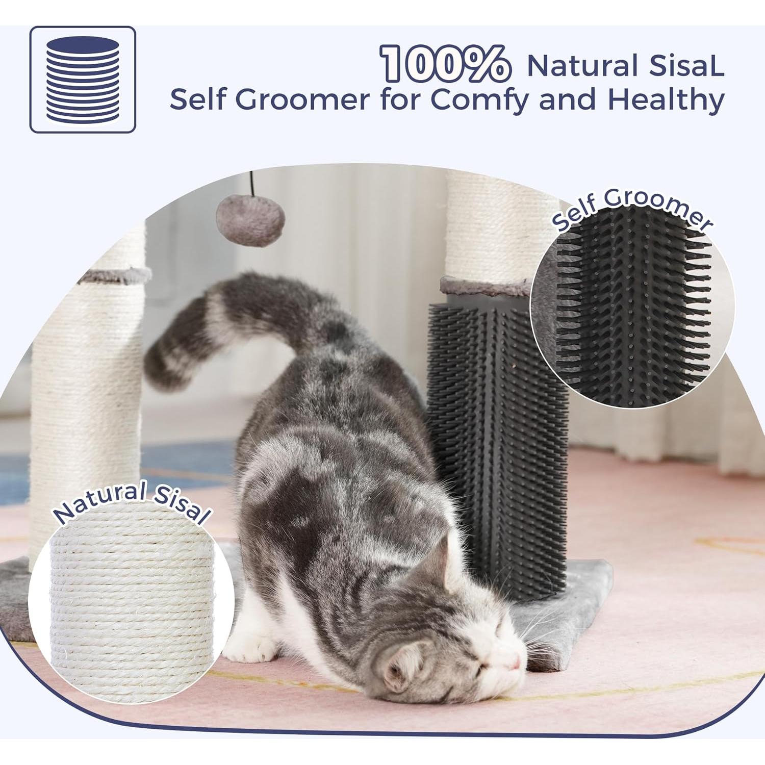 Torre Rascador para Gatos Pawfessor Grande Gris 50.8x39.9 cm