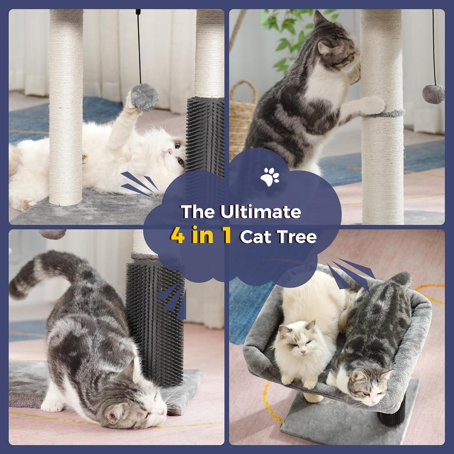 Torre Rascador para Gatos Pawfessor Grande Gris 50.8x39.9 cm