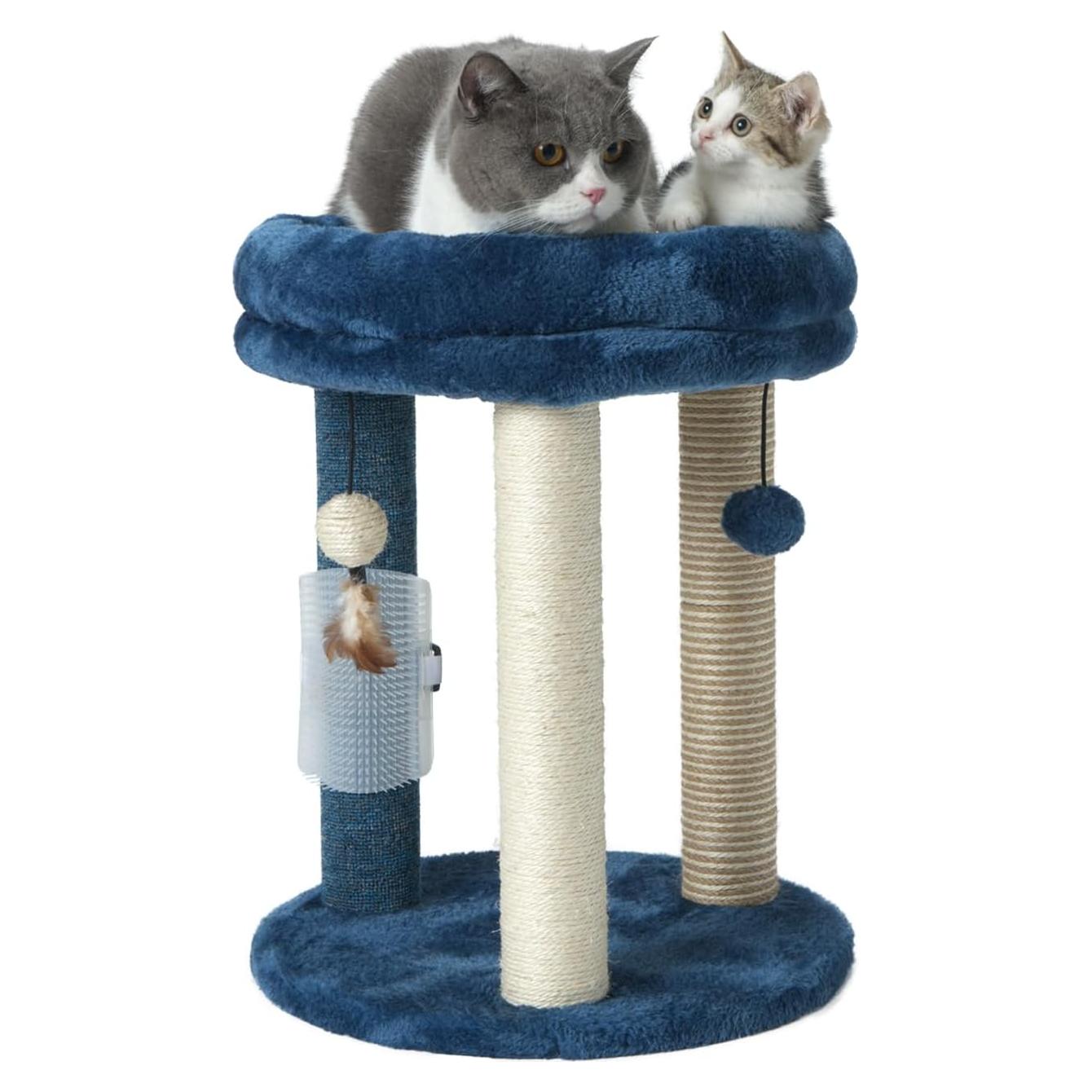 Árbol Rascador para Gatos MECOOL MC22TPT3 Azul 4 en 1