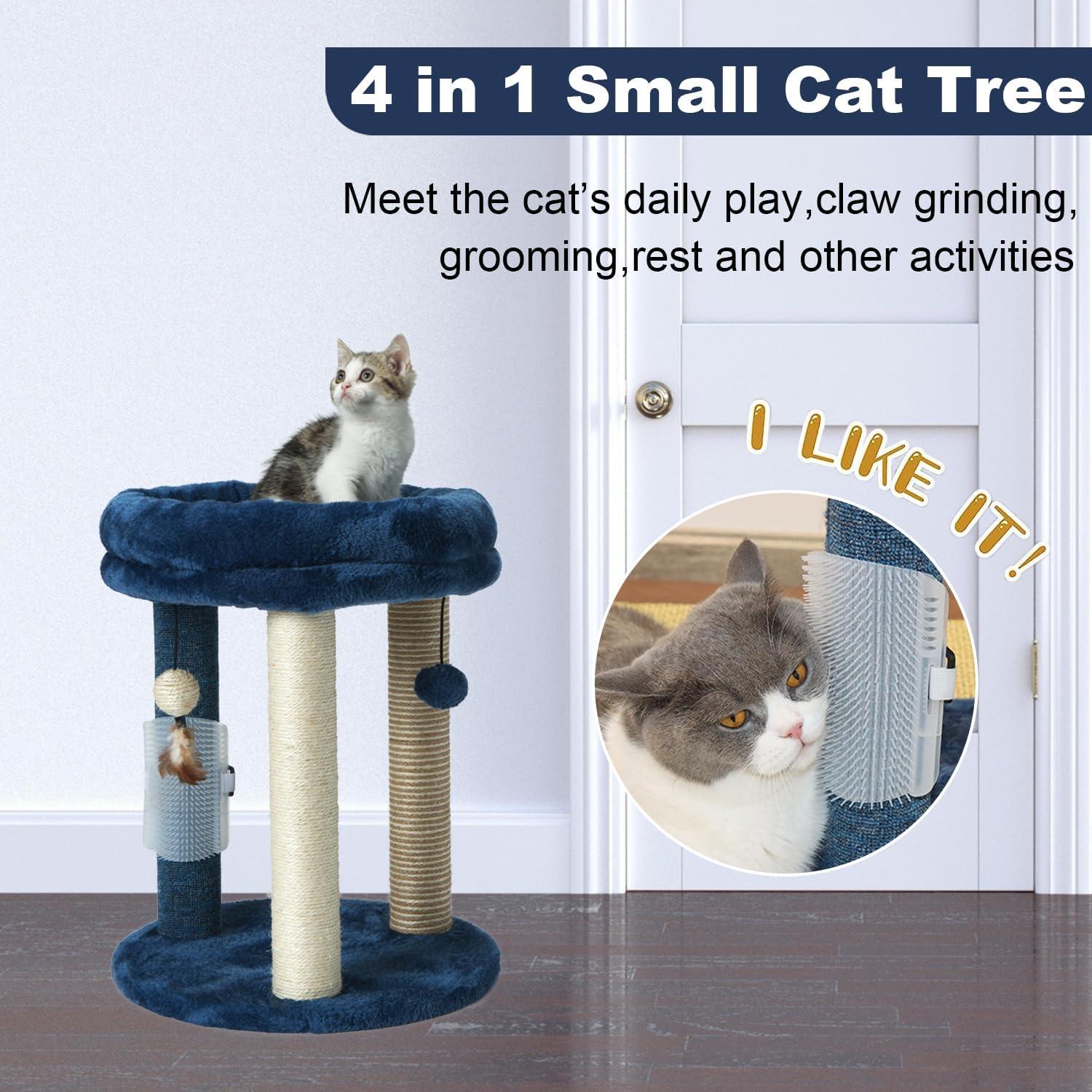 Árbol Rascador para Gatos MECOOL MC22TPT3 Azul 4 en 1