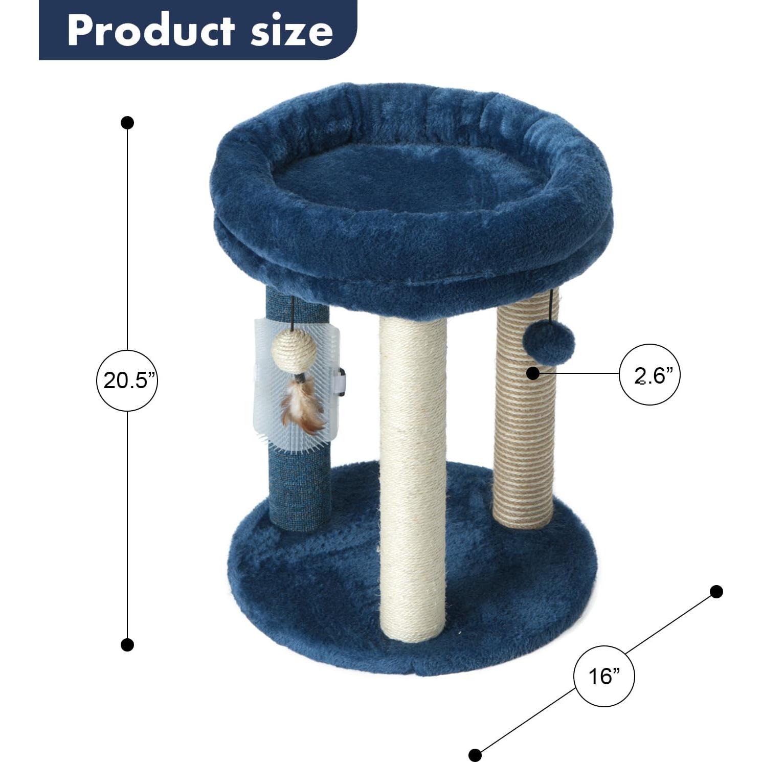 Árbol Rascador para Gatos MECOOL MC22TPT3 Azul 4 en 1