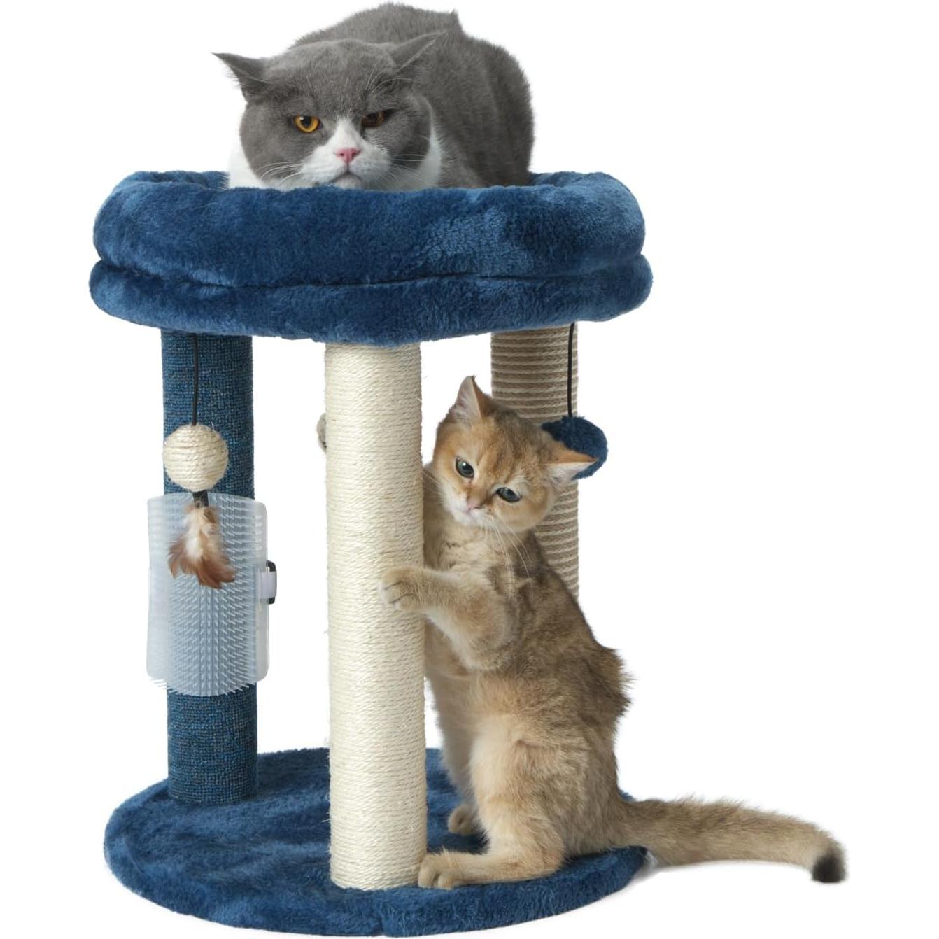 Árbol Rascador para Gatos MECOOL MC22TPT3 Azul 4 en 1