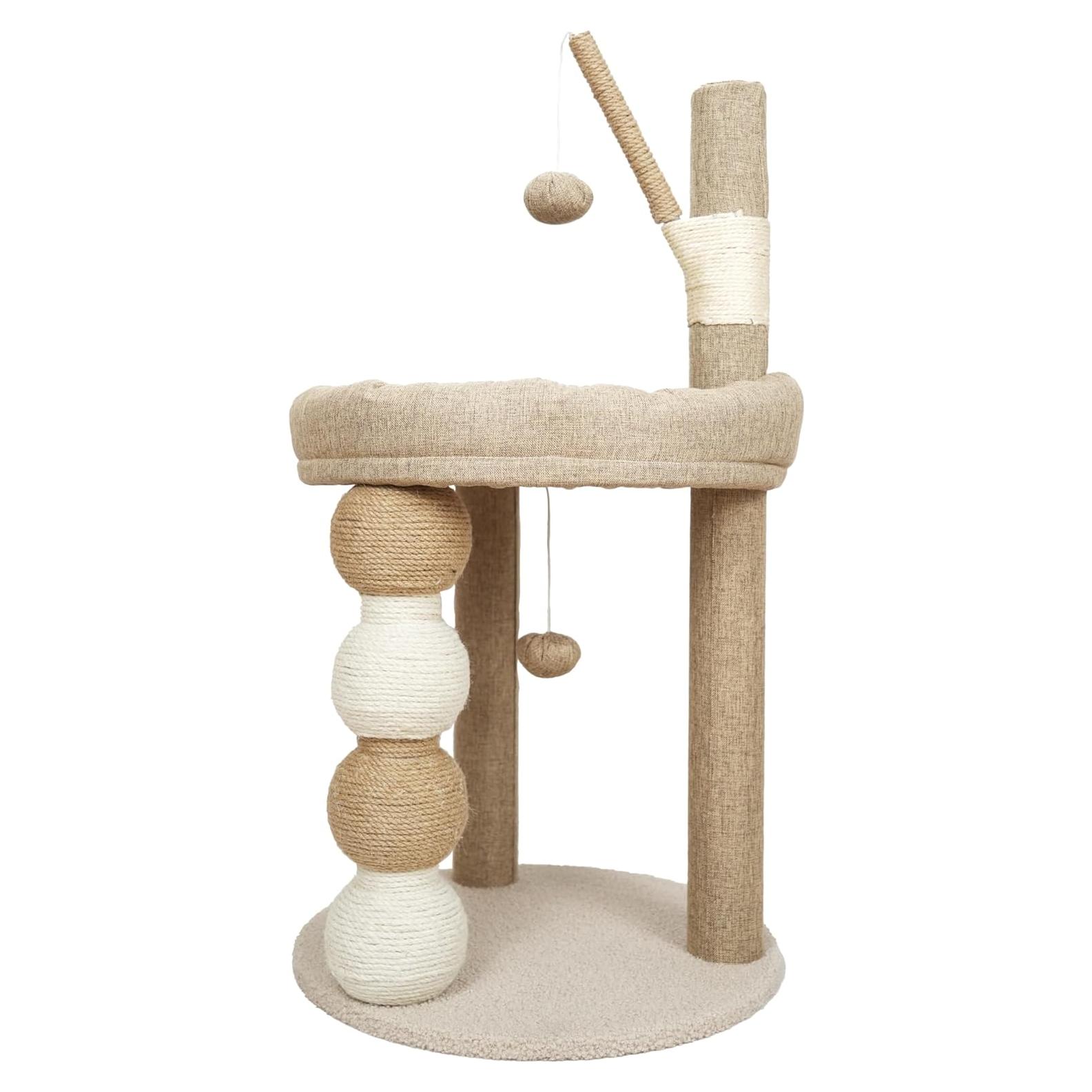 Torre para Gatos Manmeow MP17-K 76.2 cm con Rascador y Juguete