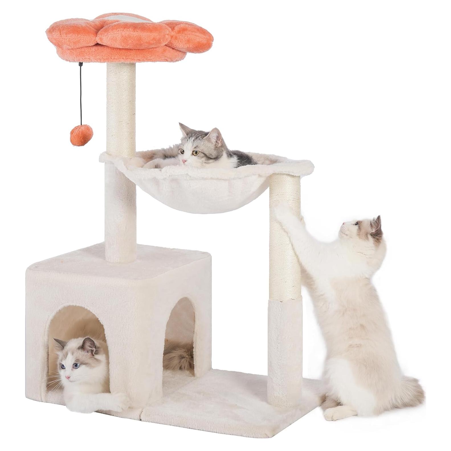 Árbol de Gato Pawfessor Flor 86 cm con Hamaca y Rascador