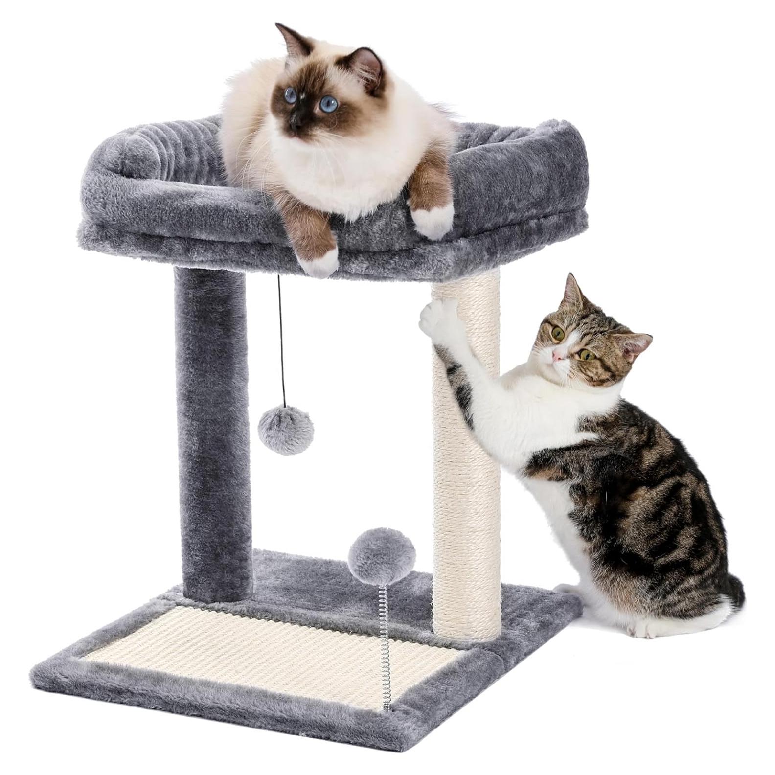 Poste Rascador para Gatos PAWZ Road con Percha y Juguetes