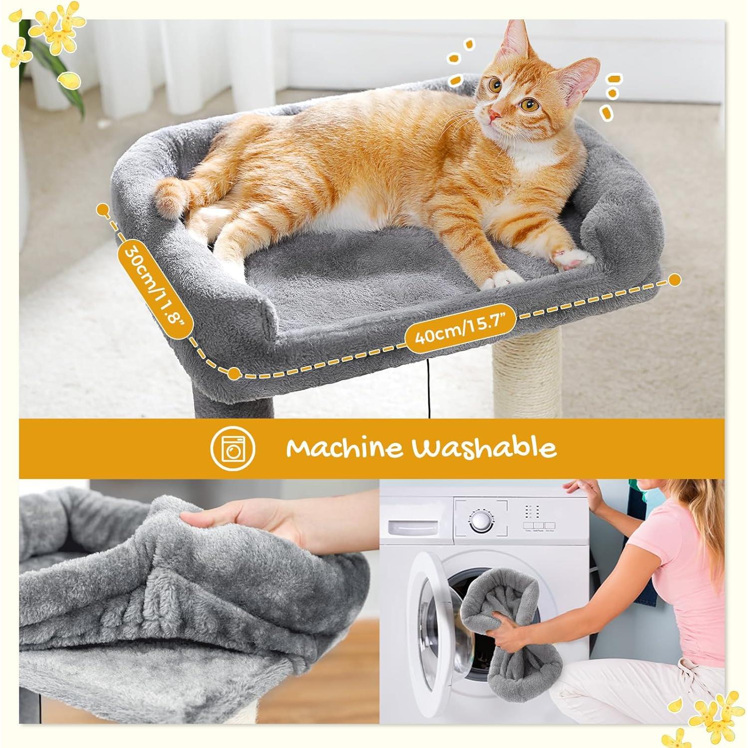 Poste Rascador para Gatos PAWZ Road con Percha y Juguetes