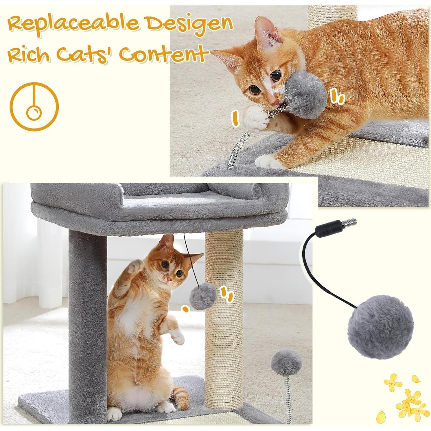 Poste Rascador para Gatos PAWZ Road con Percha y Juguetes