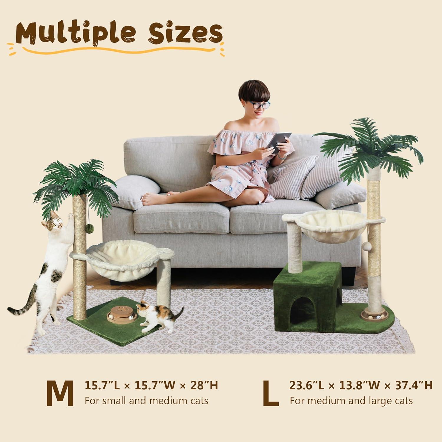 Árbol para Gatos Fantasreen 96.5 cm con Hamaca y Rascador