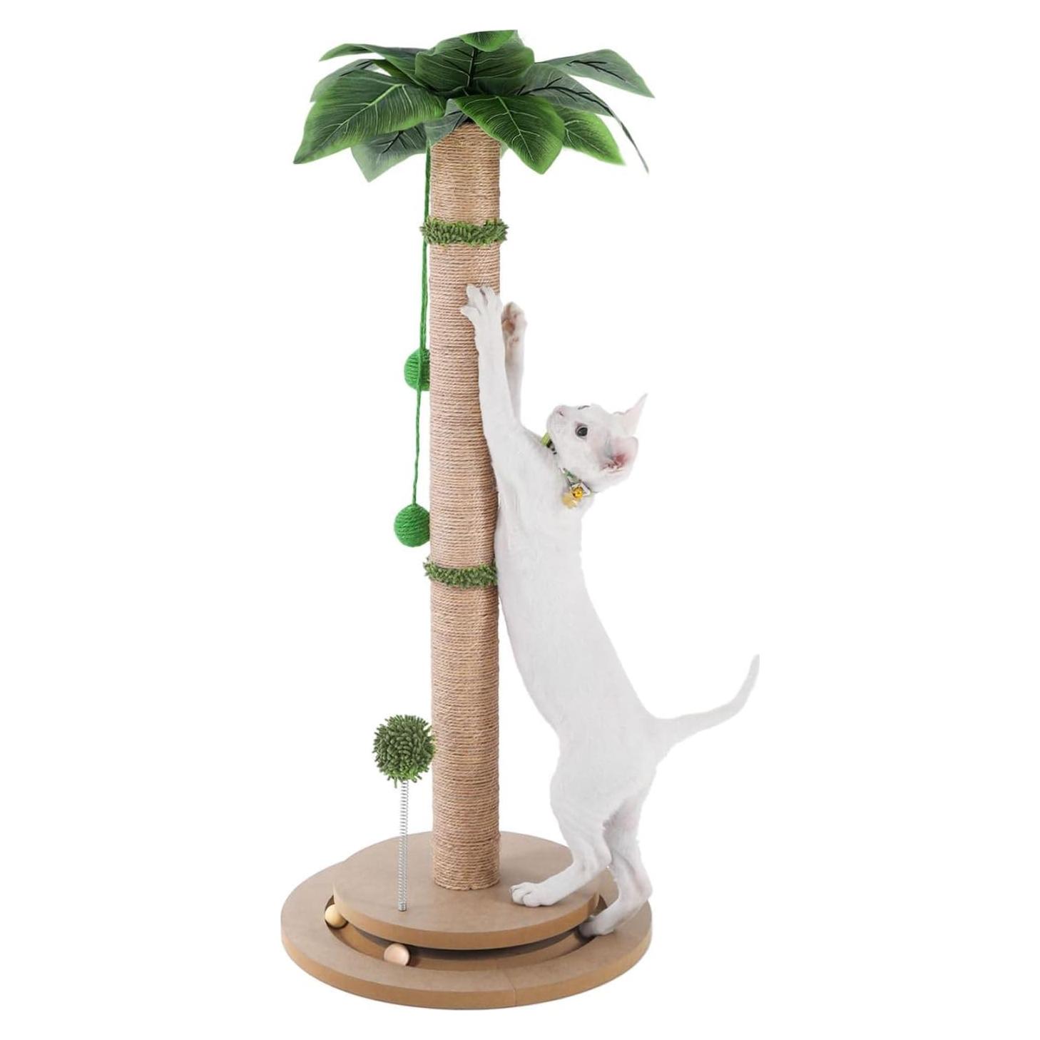 Poste Rascador para Gatos Aplatho 84.3 cm con Cuerda de Sisal
