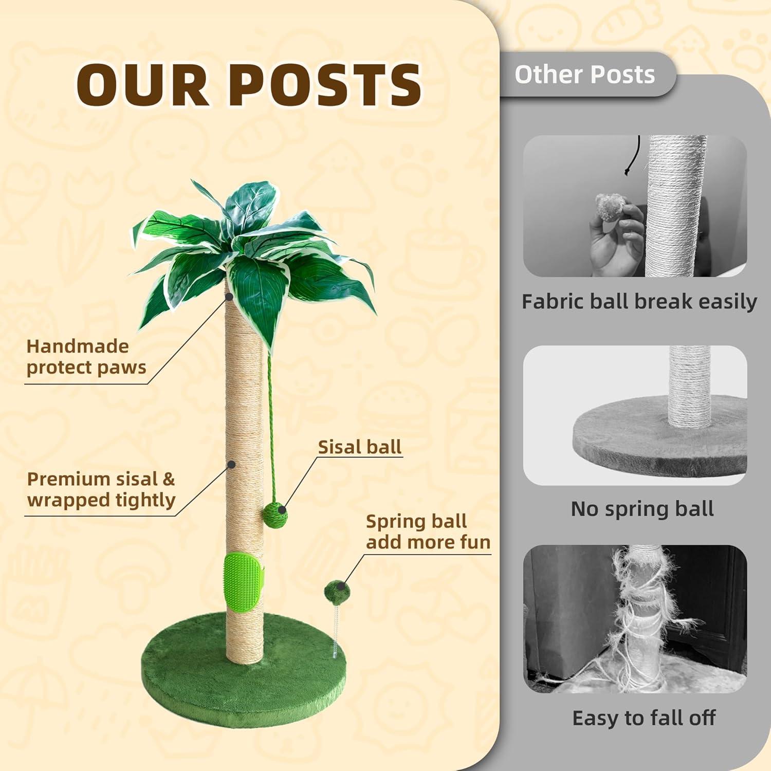 Poste Rascador para Gatos Fantasreen 83 cm con Juguetes