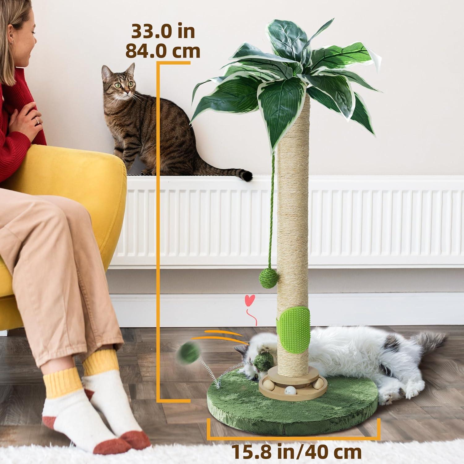 Poste Rascador para Gatos Fantasreen 83 cm con Juguetes