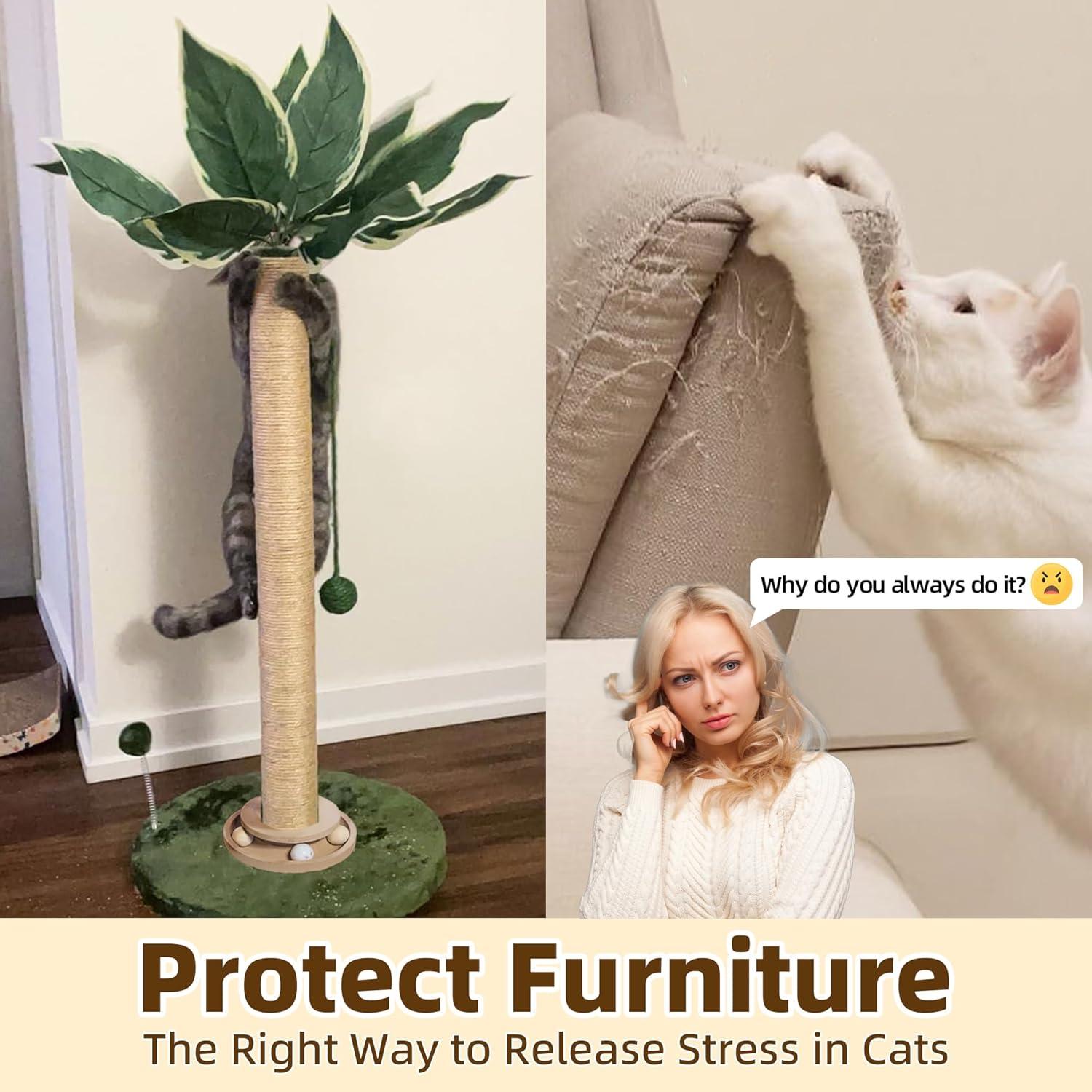 Poste Rascador para Gatos Fantasreen 83 cm con Juguetes