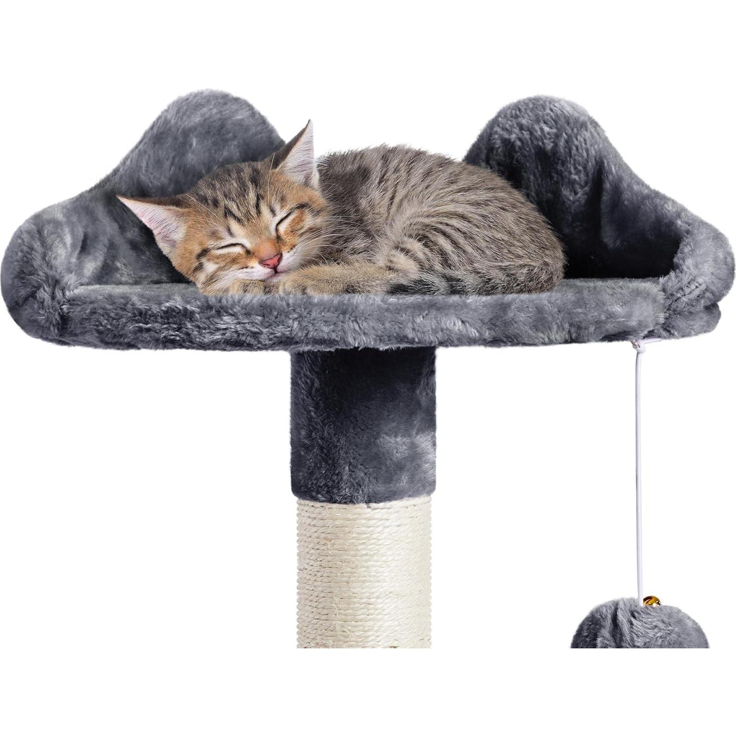 Torre de Árbol para Gatos Yaheetech 177.8 cm Gris Oscuro