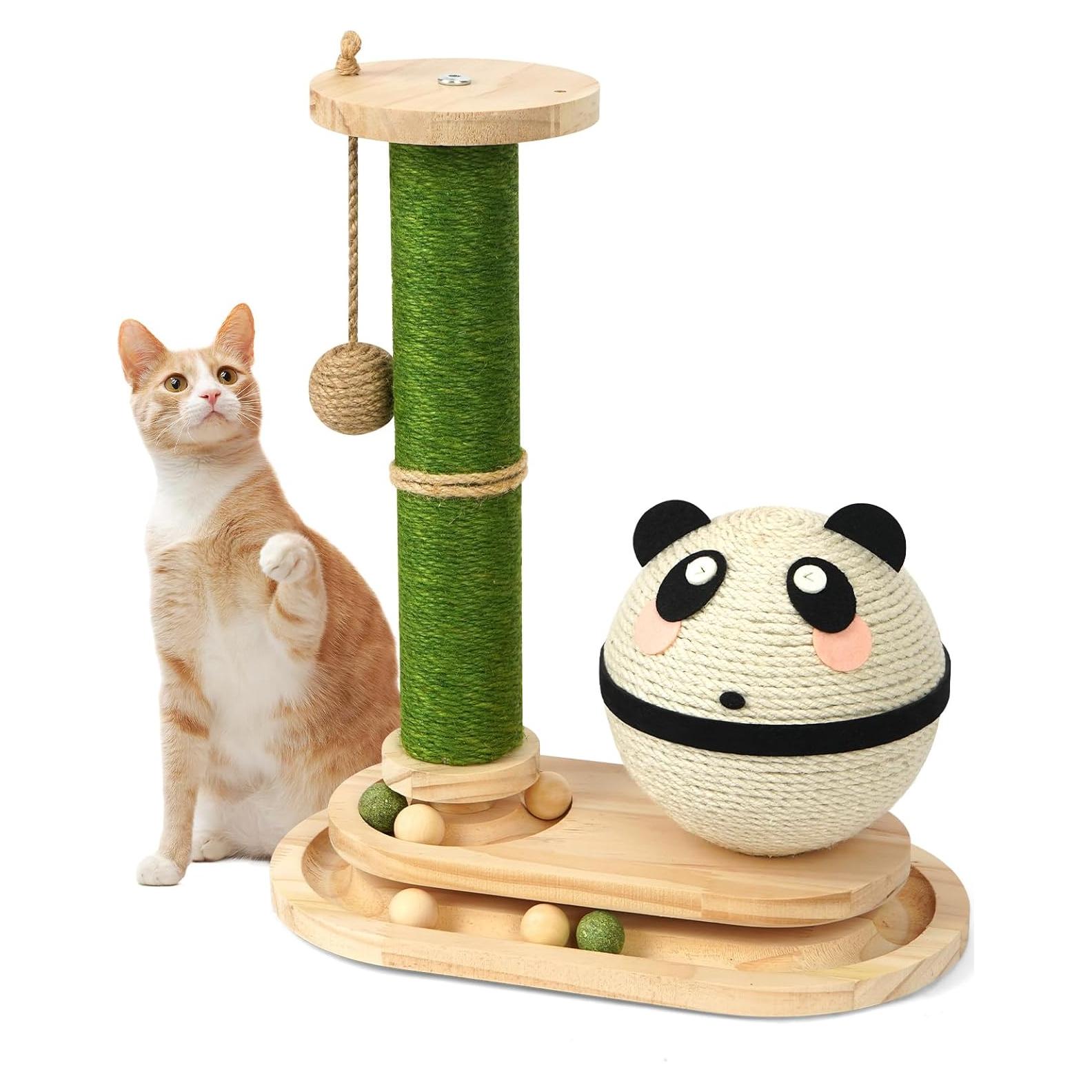 Poste Rascador para Gatos RAIN QUEEN con Juguetes Interactivos