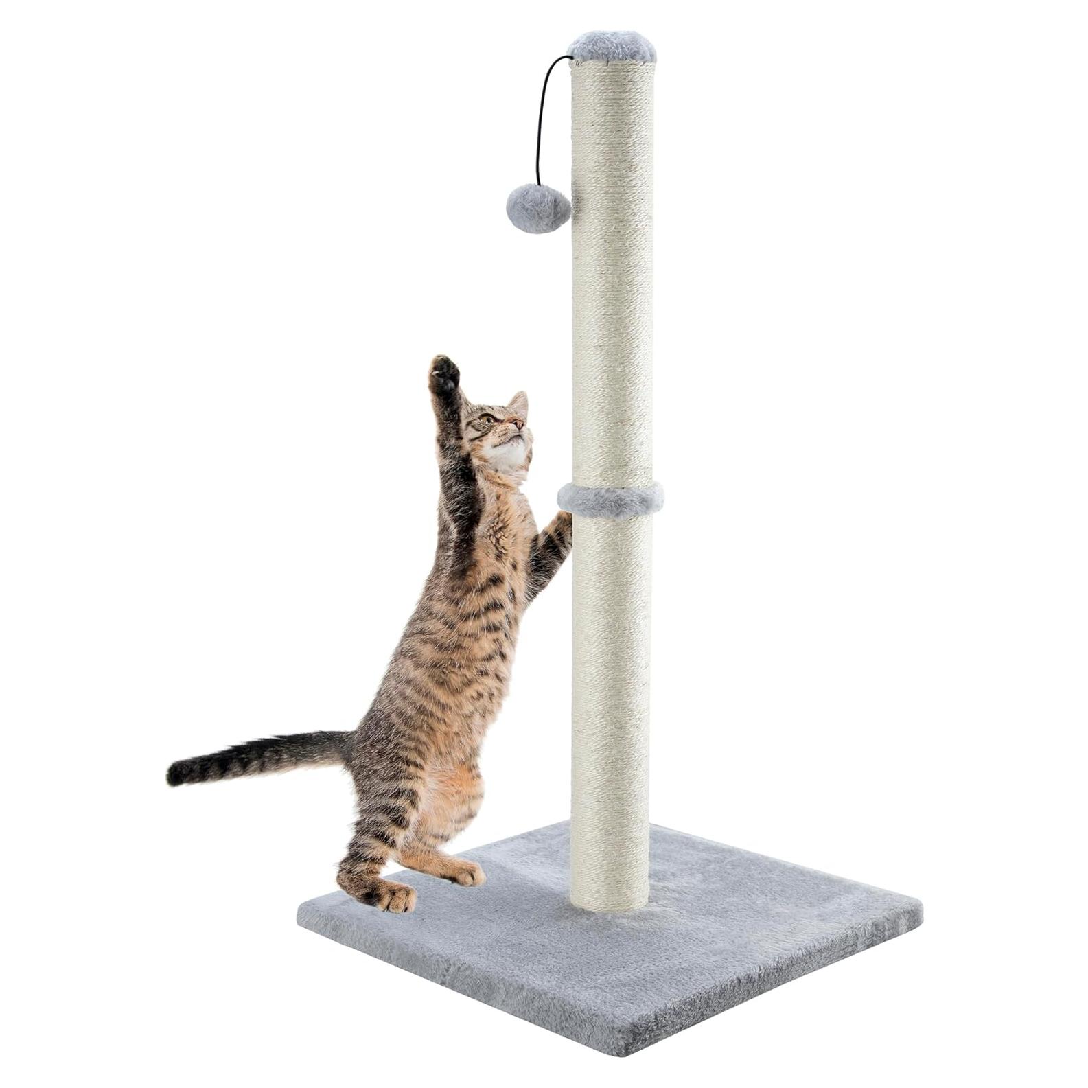 Poste Rascador Alto Dimaka 86 cm para Gatos Grandes - Gris