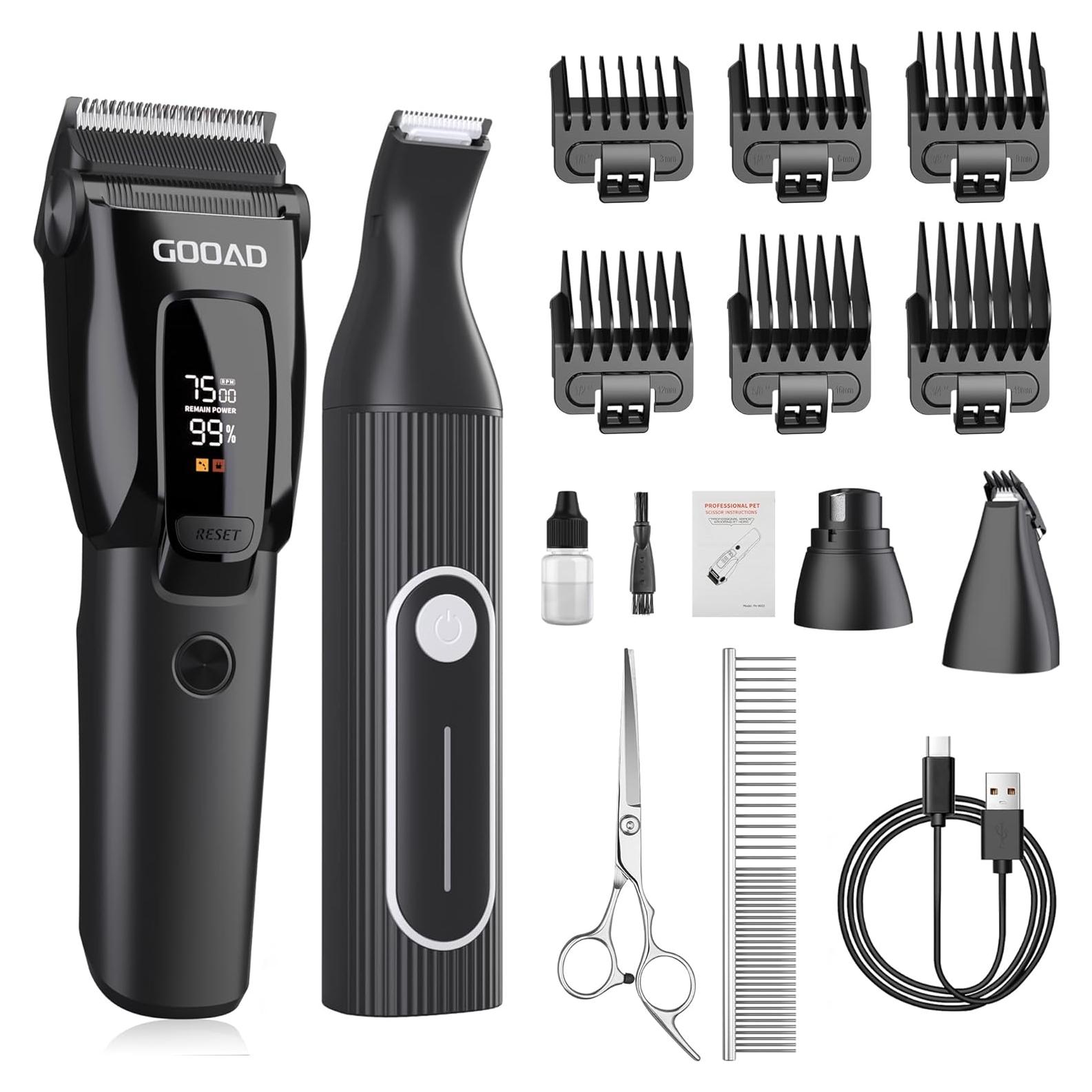 Cortadora de Perros Inalámbrica Gooad 7500rpm con Kit Completo