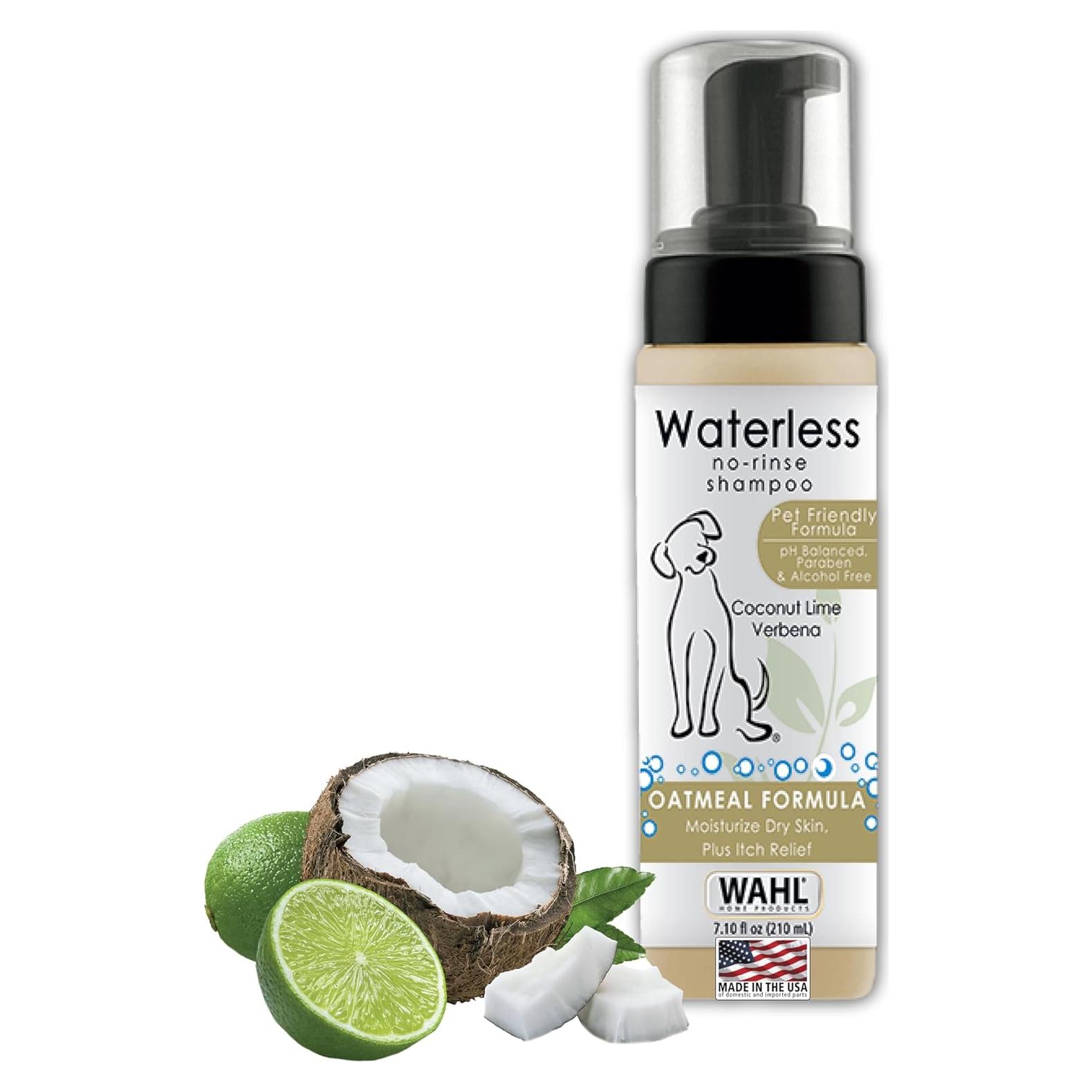 Champú sin enjuague para mascotas Wahl 200 g - Avena y Lima de Coco