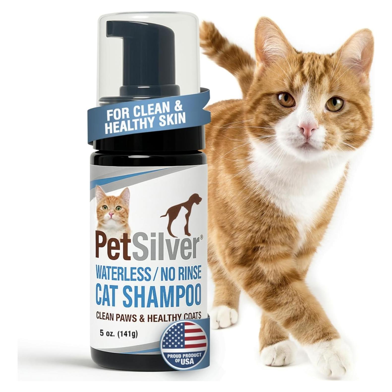 Champú Seco para Gatos PetSilver - Sin Enjuague 148 ml