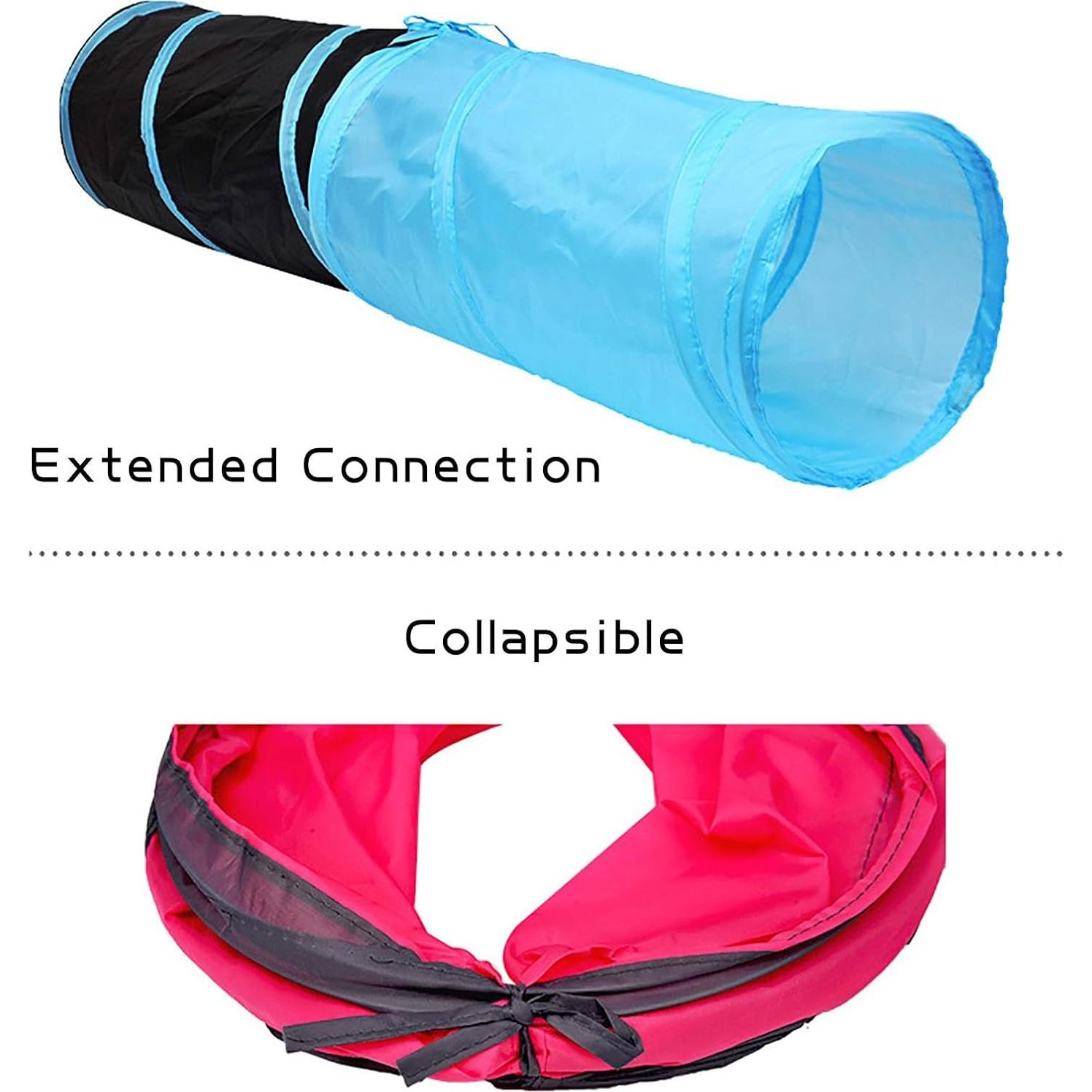 Túnel Interactivo para Gatos iCAGY Azul 50.8 cm Plegable