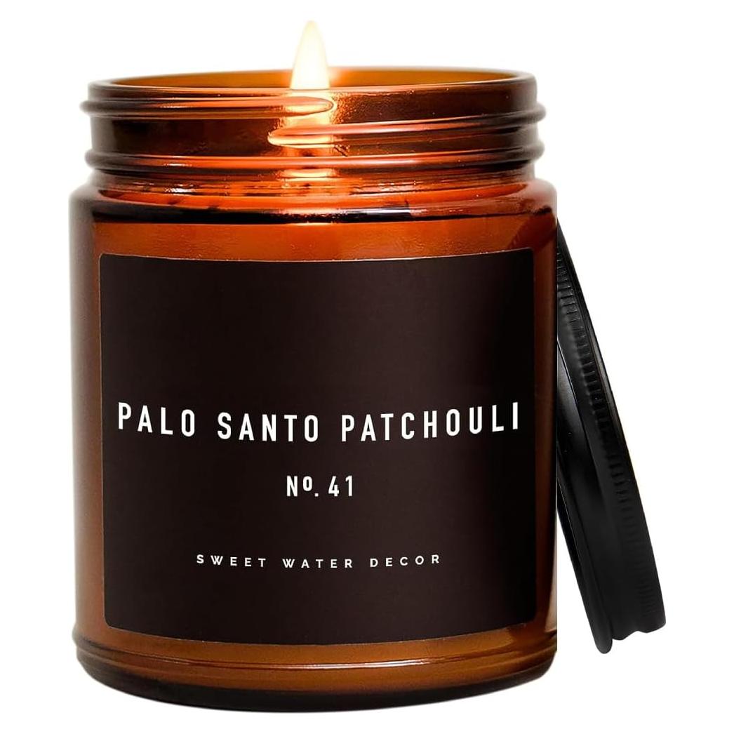 Vela Aromática de Soja Sweet Water Decor 9oz Palo Santo Patchouli