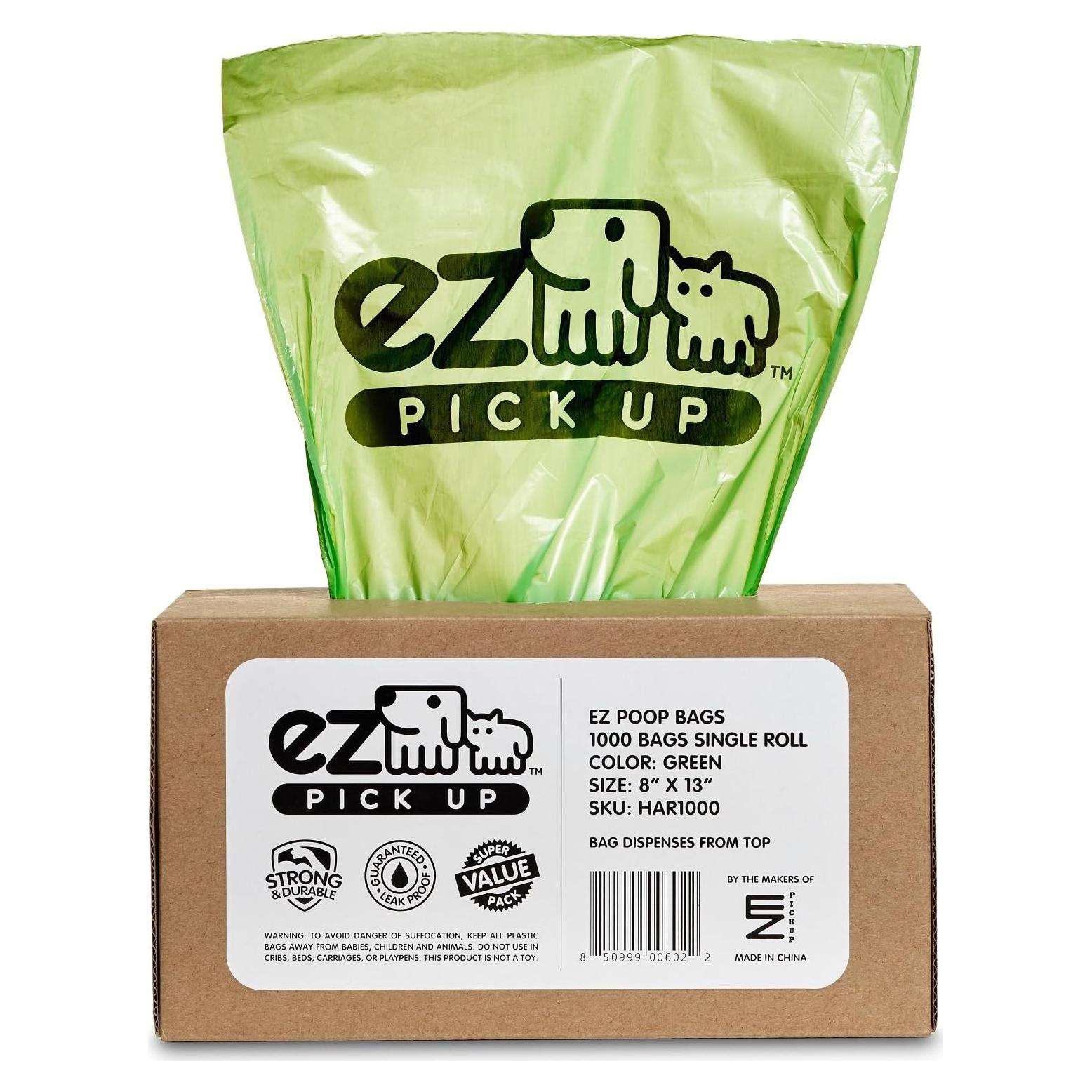 Bolsas de Desechos de Mascotas EZ PICK UP 1000 Unidades Verde