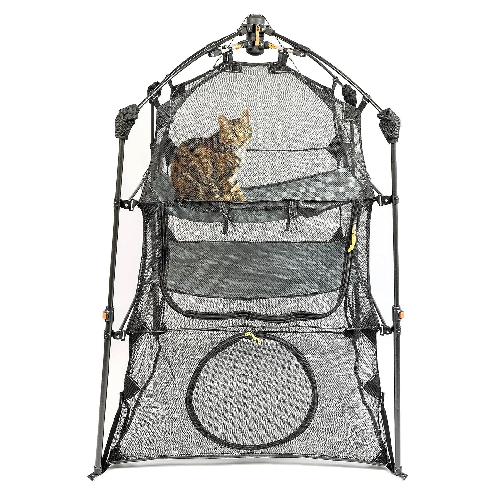 Catio Outback Jack Torre Kitty Katio para Gatos 99x99x135cm