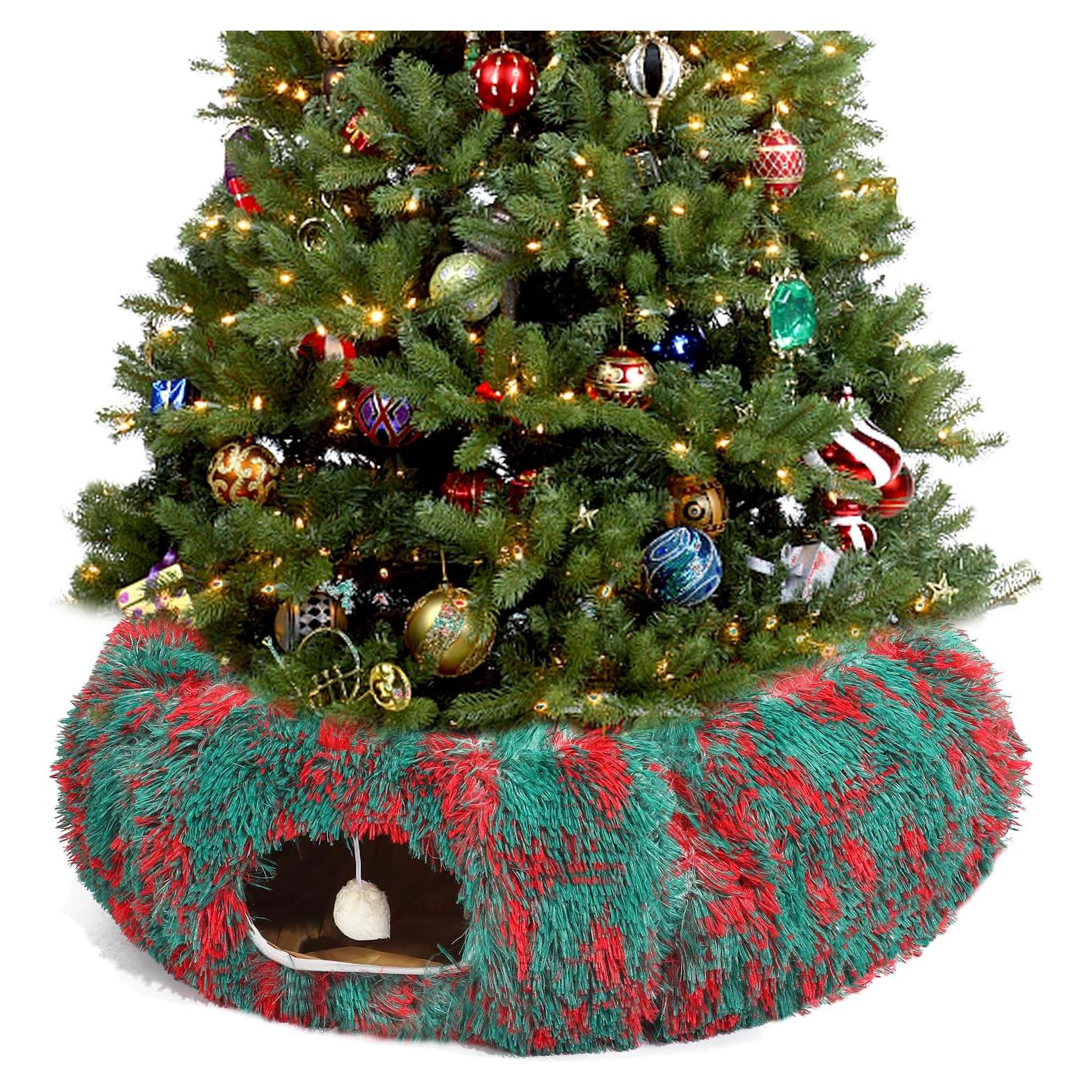 Cama Túnel para Gato LUCKITTY Navidad 91.44x91.44cm