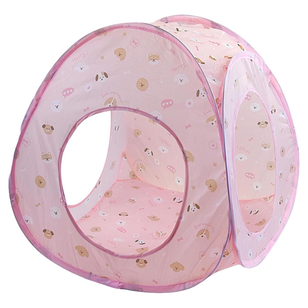 Carpa para Gatos Andiker CT569, Plegable, 3 Agujeros, Rosa