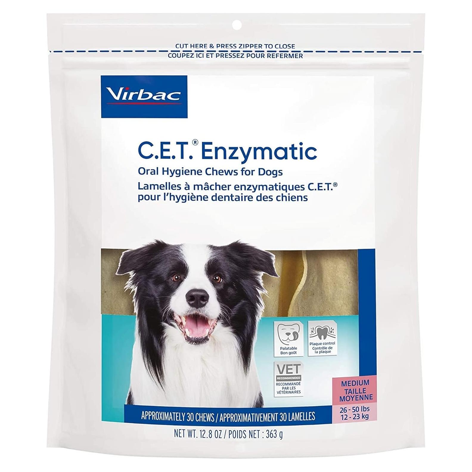 Masticables Enzimáticos Virbac C.E.T. para Perros Medianos 30 Unidades