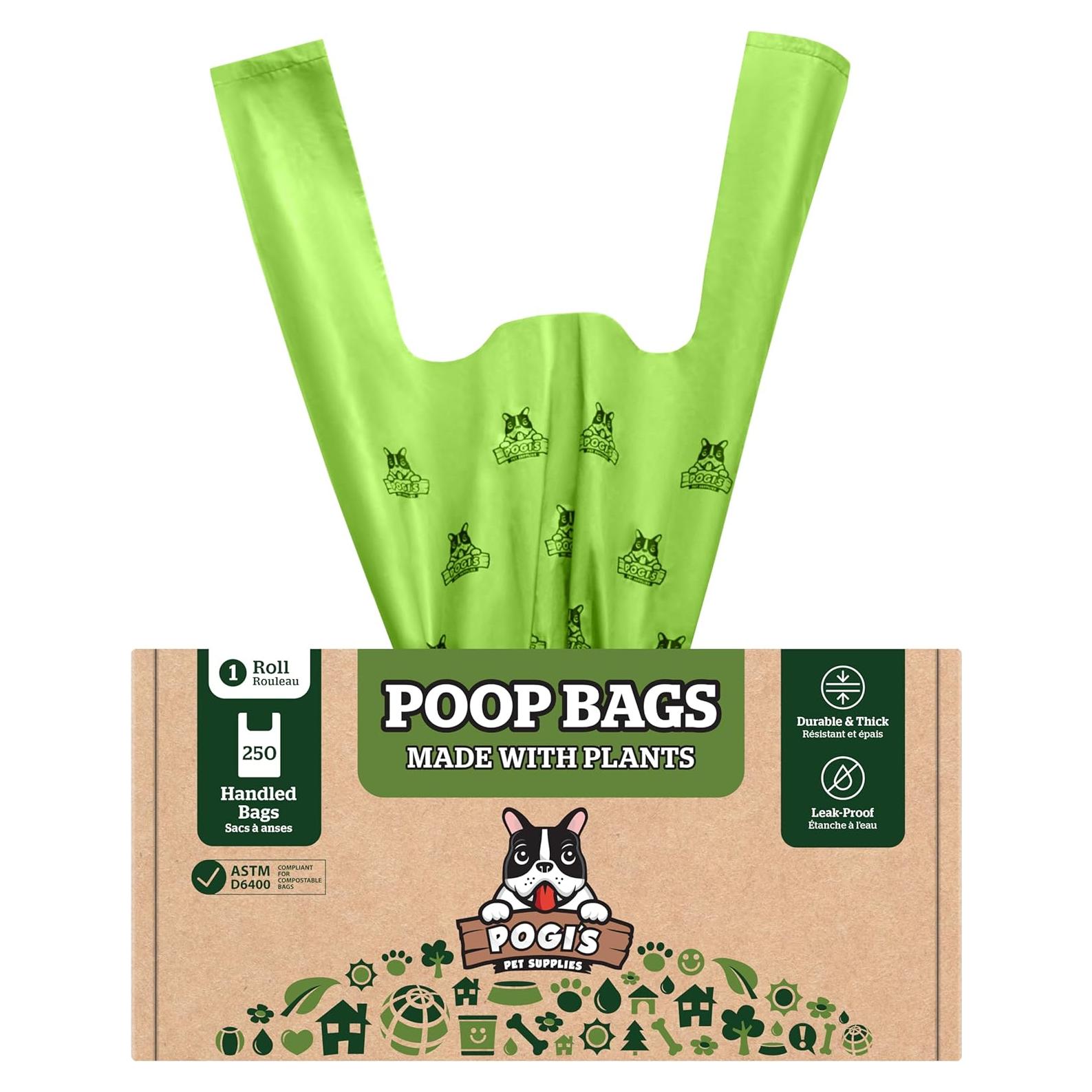 Bolsas Compostables Pogi para Desechos de Mascotas - 250 Unidades