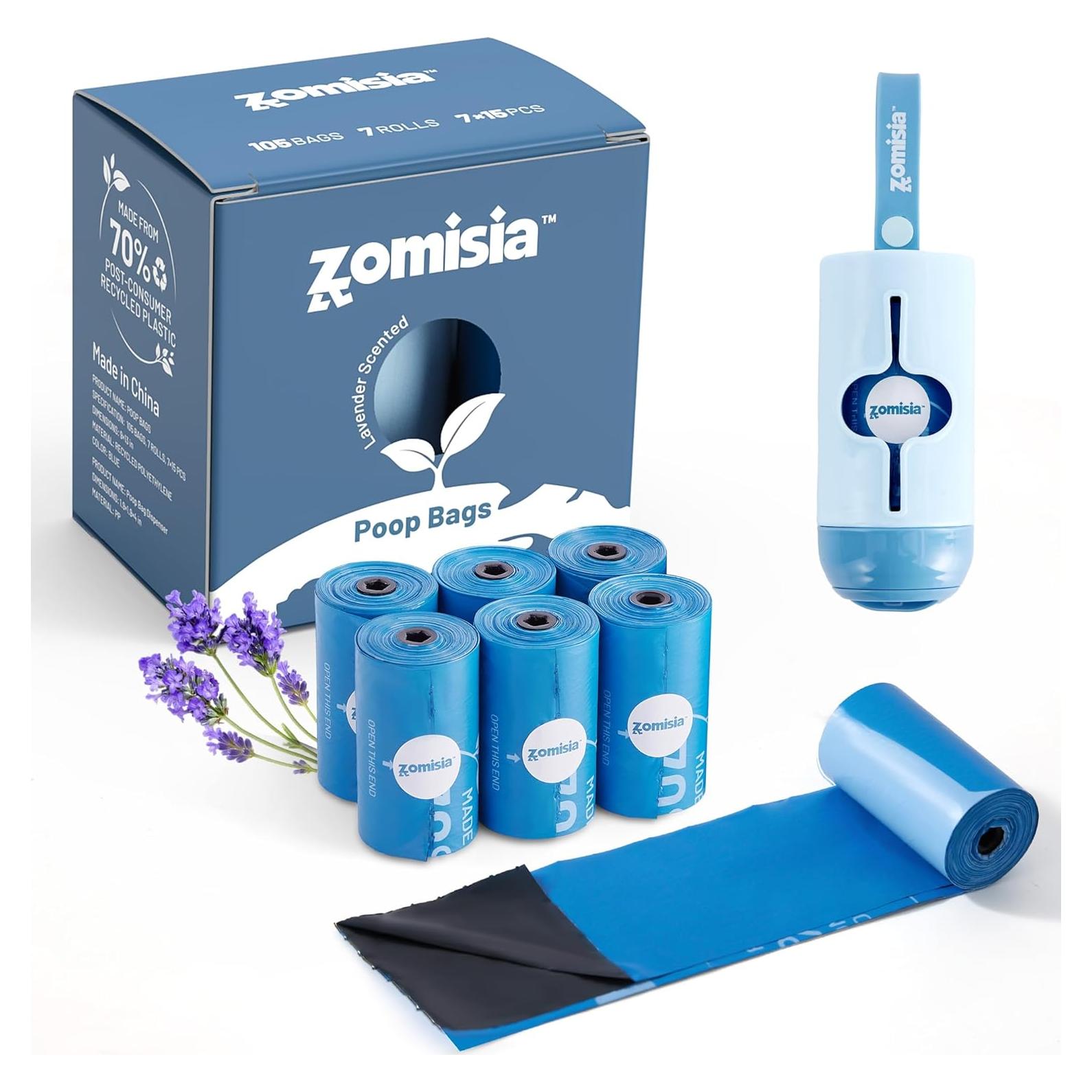 Bolsas de Excremento para Perro ZOMISIA 105 Contador Lavanda