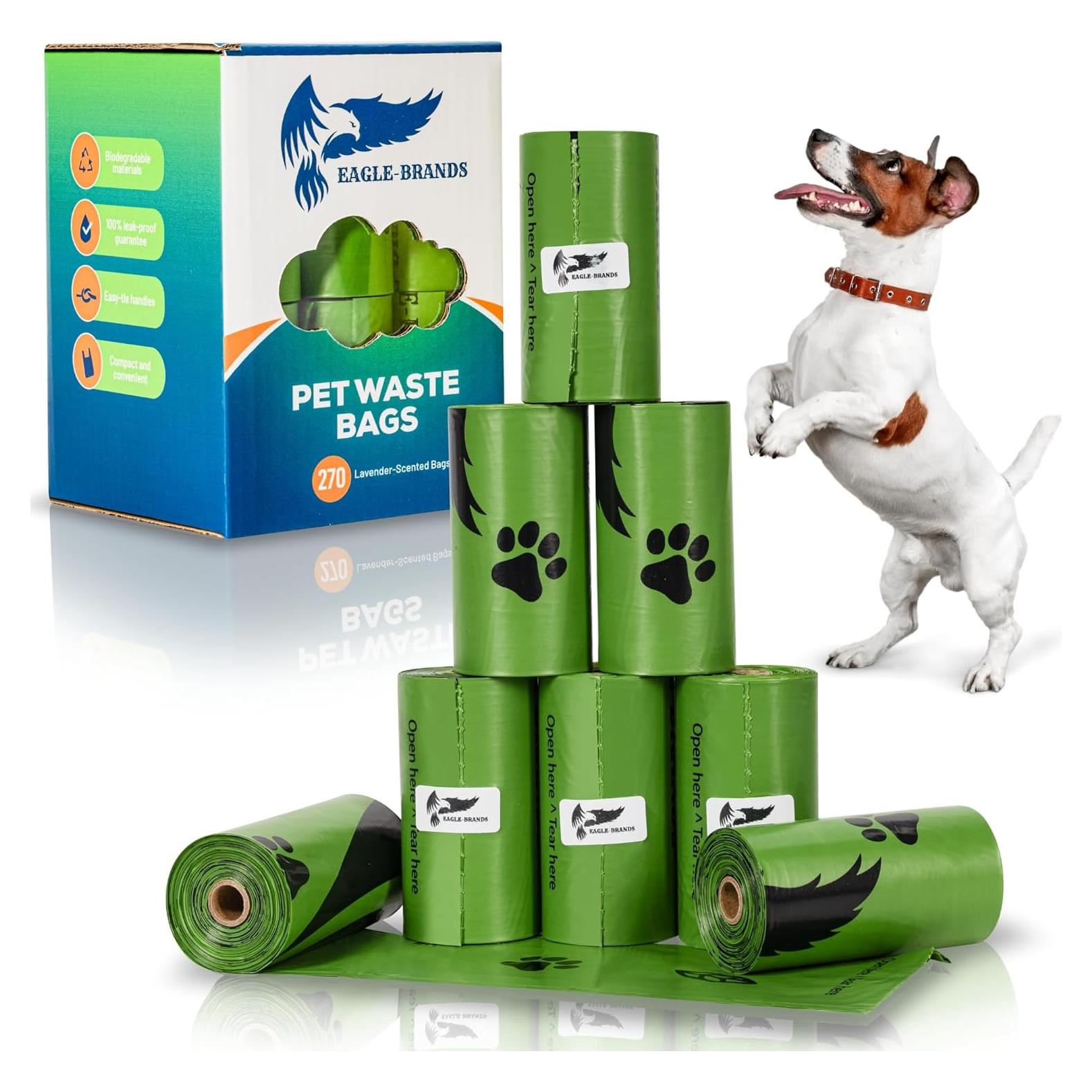 Bolsas Biodegradables para Desechos de Mascotas EAGLE-BRANDS 270 Unidades