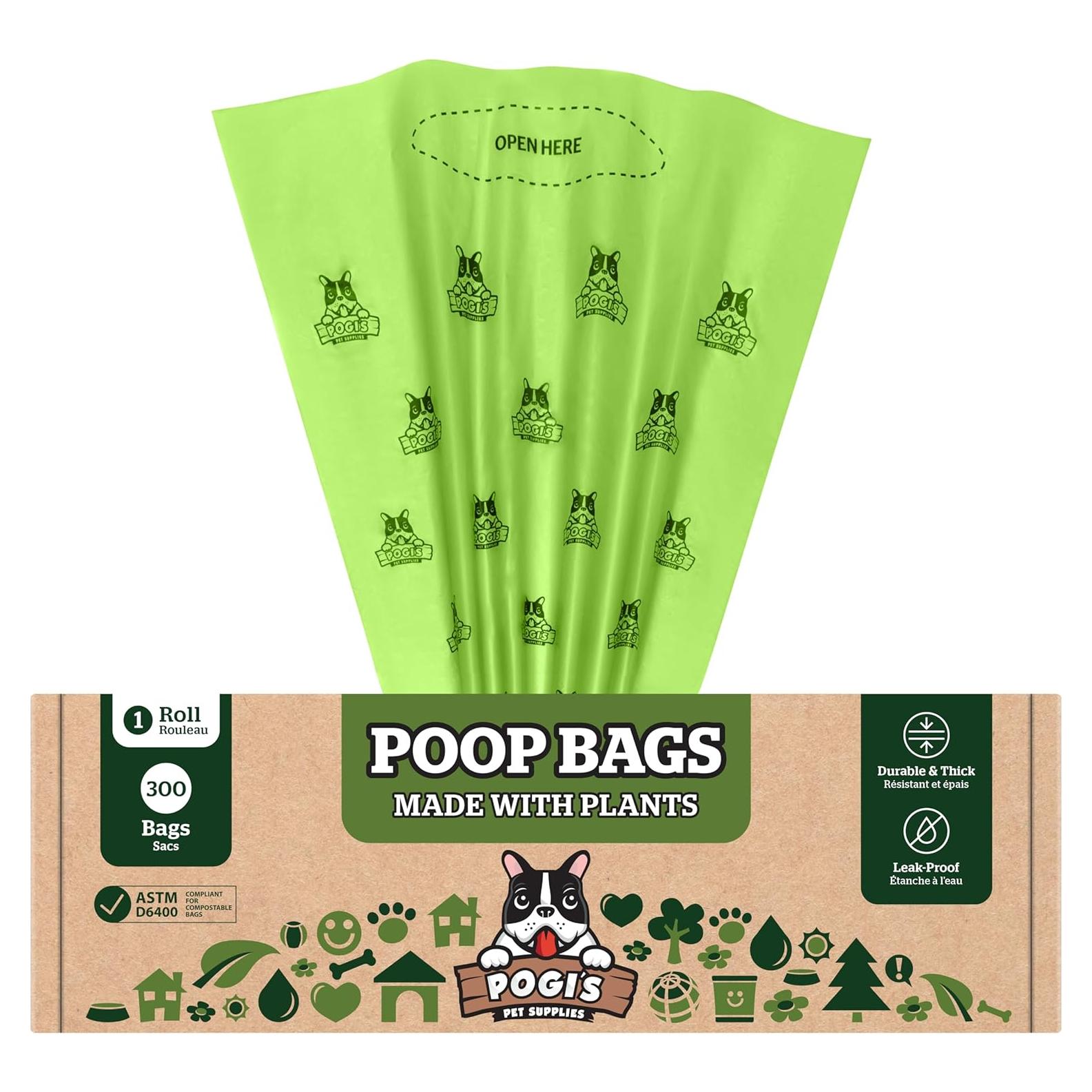 Bolsas Compostables Pogi Extra Grandes 300 Unidades 22.86x34.29cm