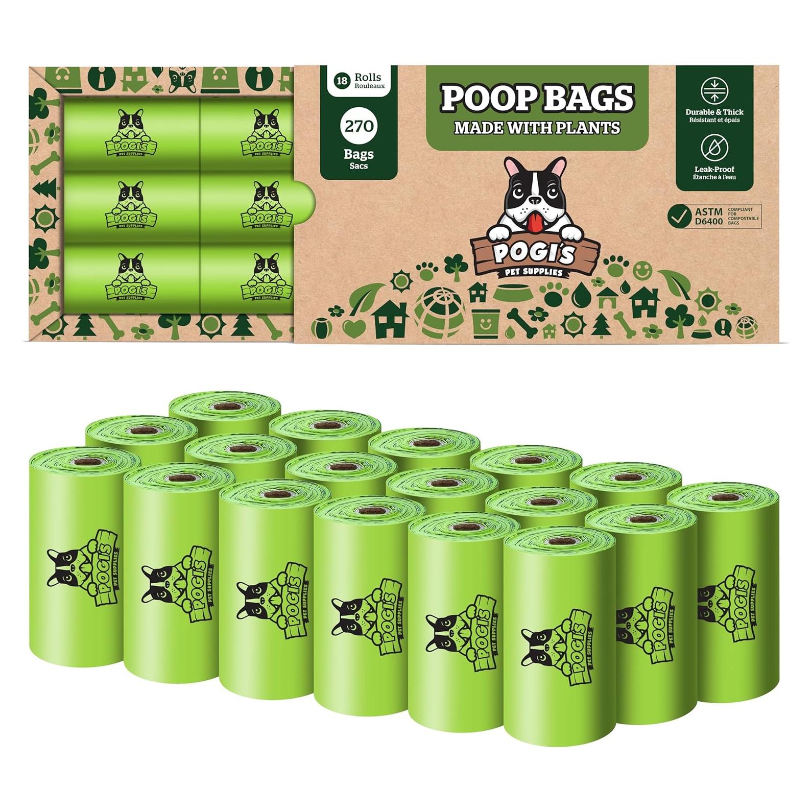 Bolsas Compostables Pogi Extra Grandes 270 Unidades 22x34cm