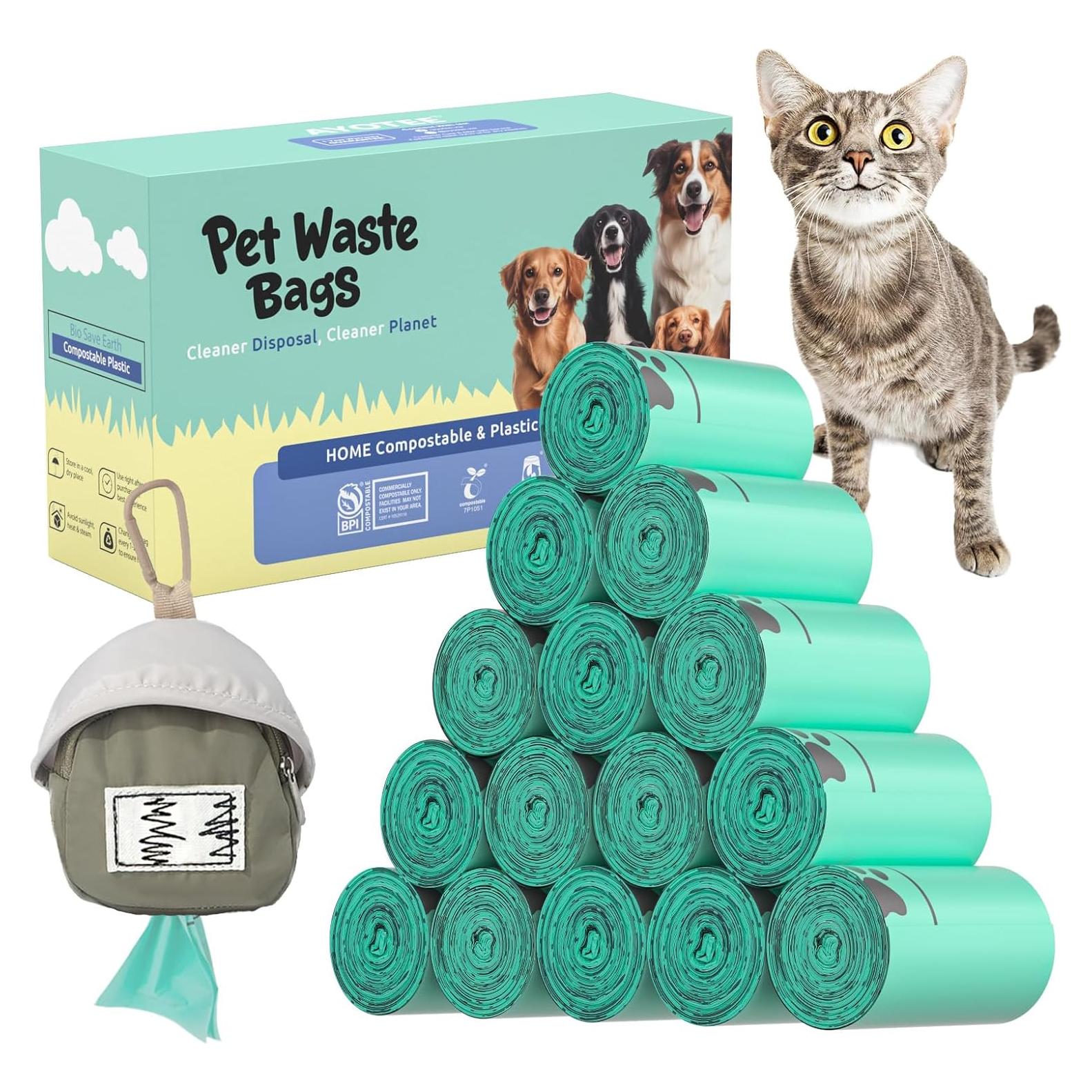 Bolsas Compostables para Perros AYOTEE 280 Unidades 20 Micrones