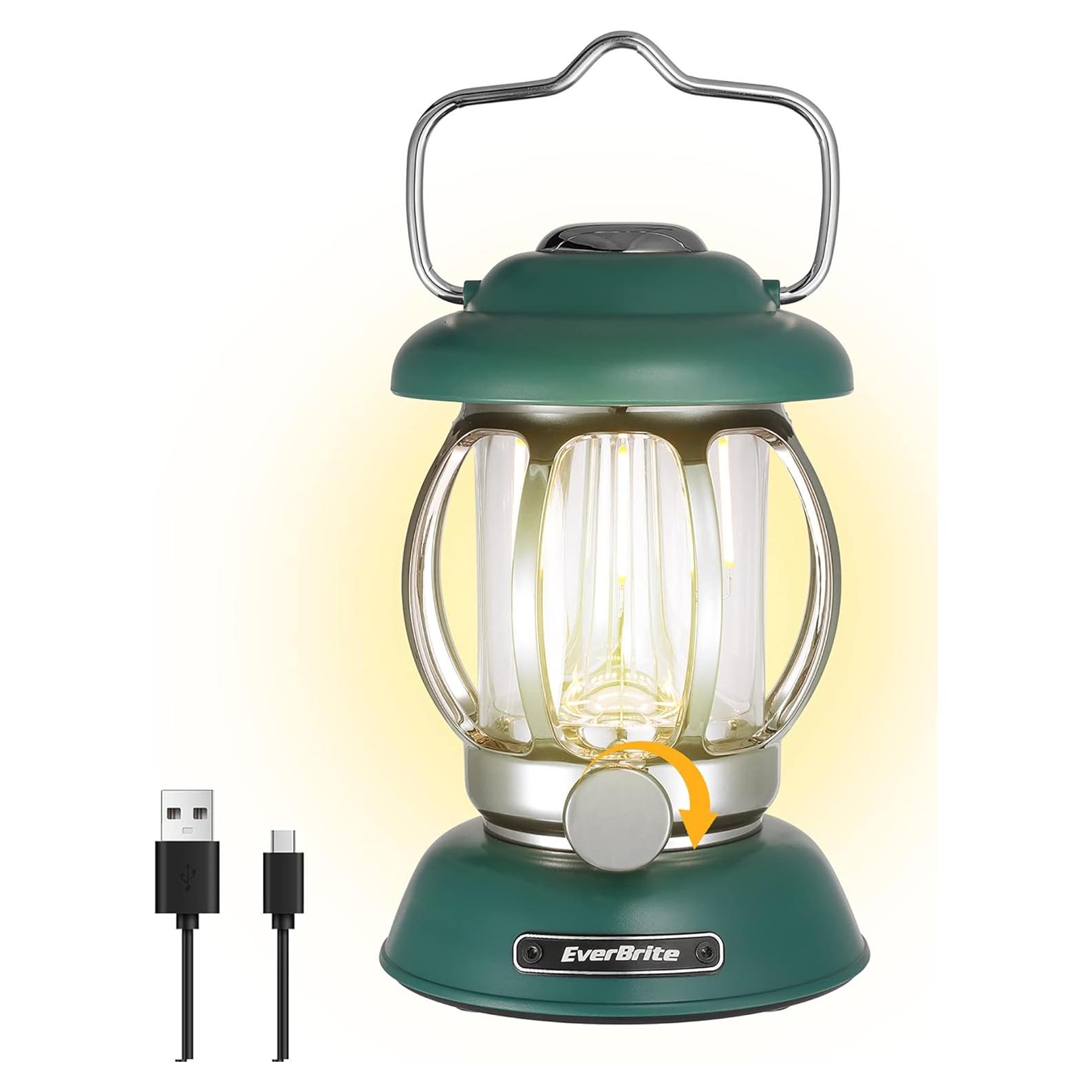 Linterna de Camping EverBrite Retro 4400mAh 3 Modos Verde