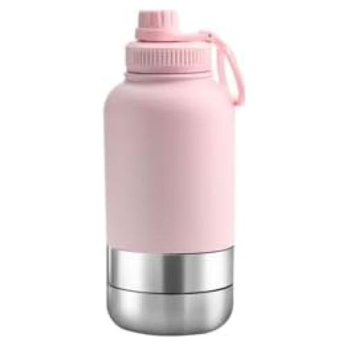 Botella de Agua Aislada para Perros 946 ml - Rosa