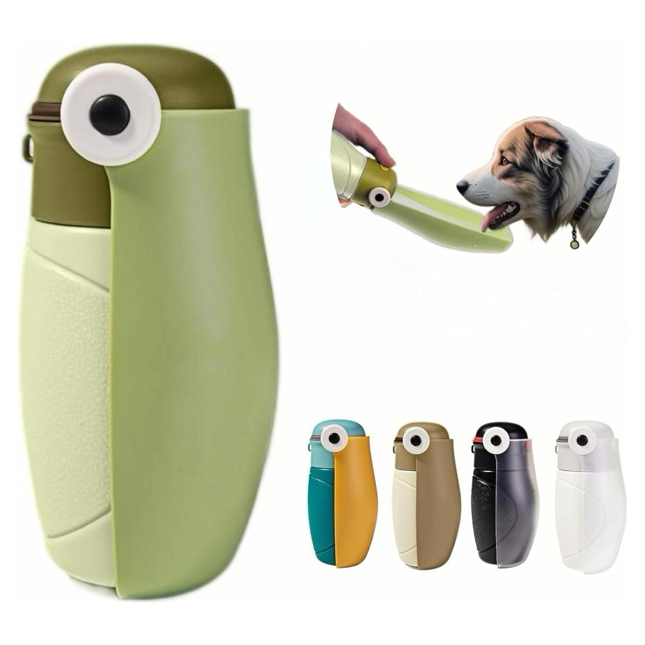 Botella de Agua Plegable para Perros Genérico 16 oz Verde