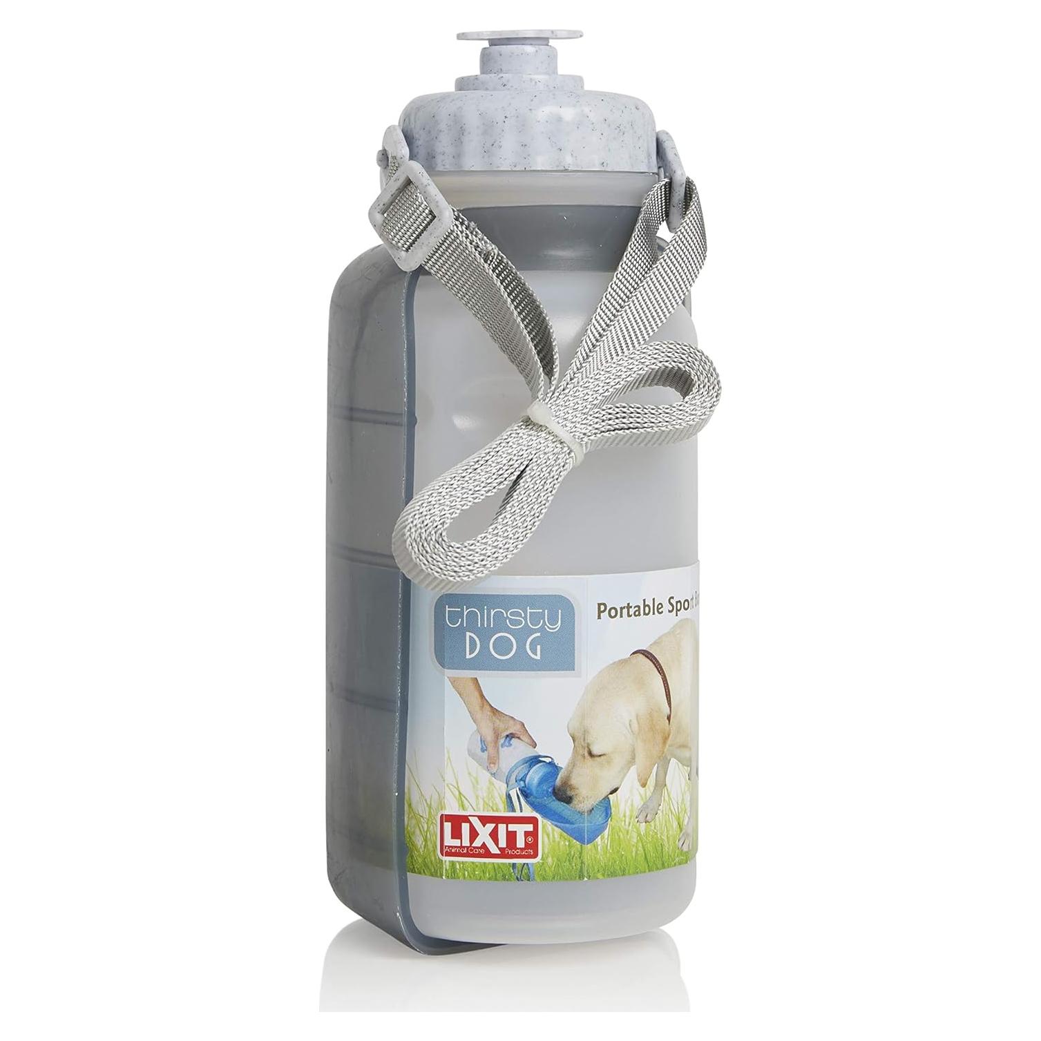 Botella de Agua Plegable Lixit 590 ml para Perros - Granito