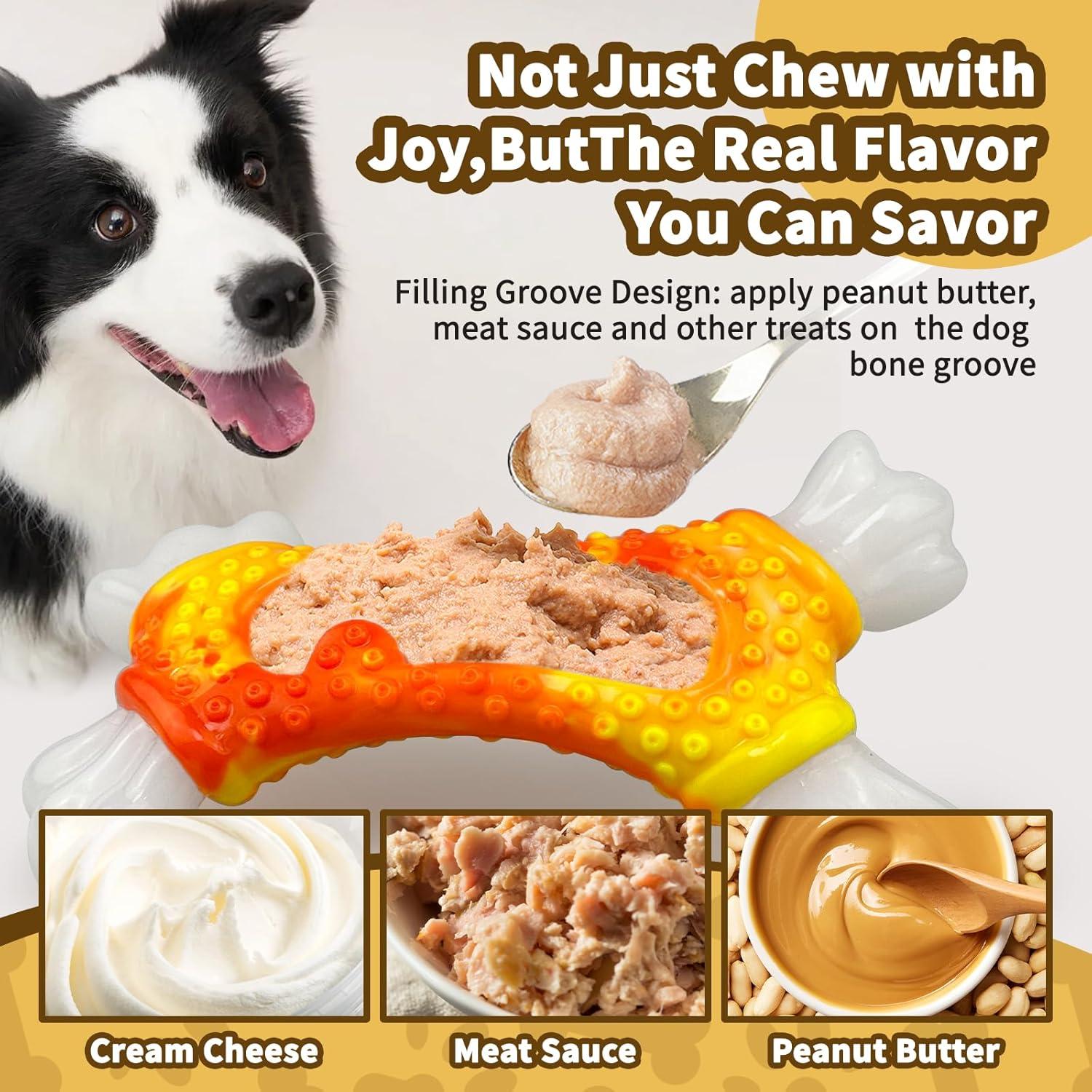 Juguete Indestructible para Perros Hanarook Hueso Naranja 19cm