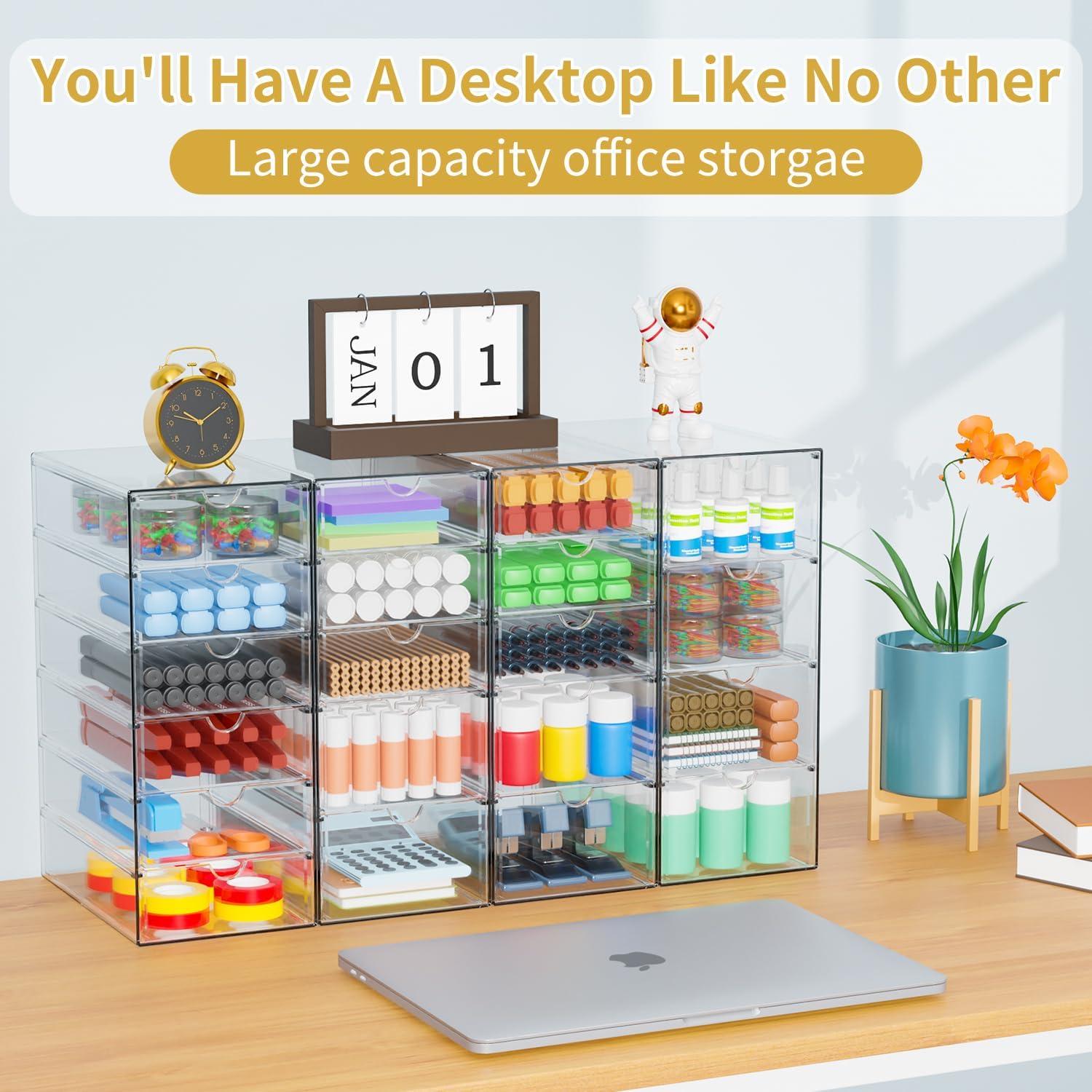 Organizador de Maquillaje Acrílico 20 Cajones Testyu Transparente