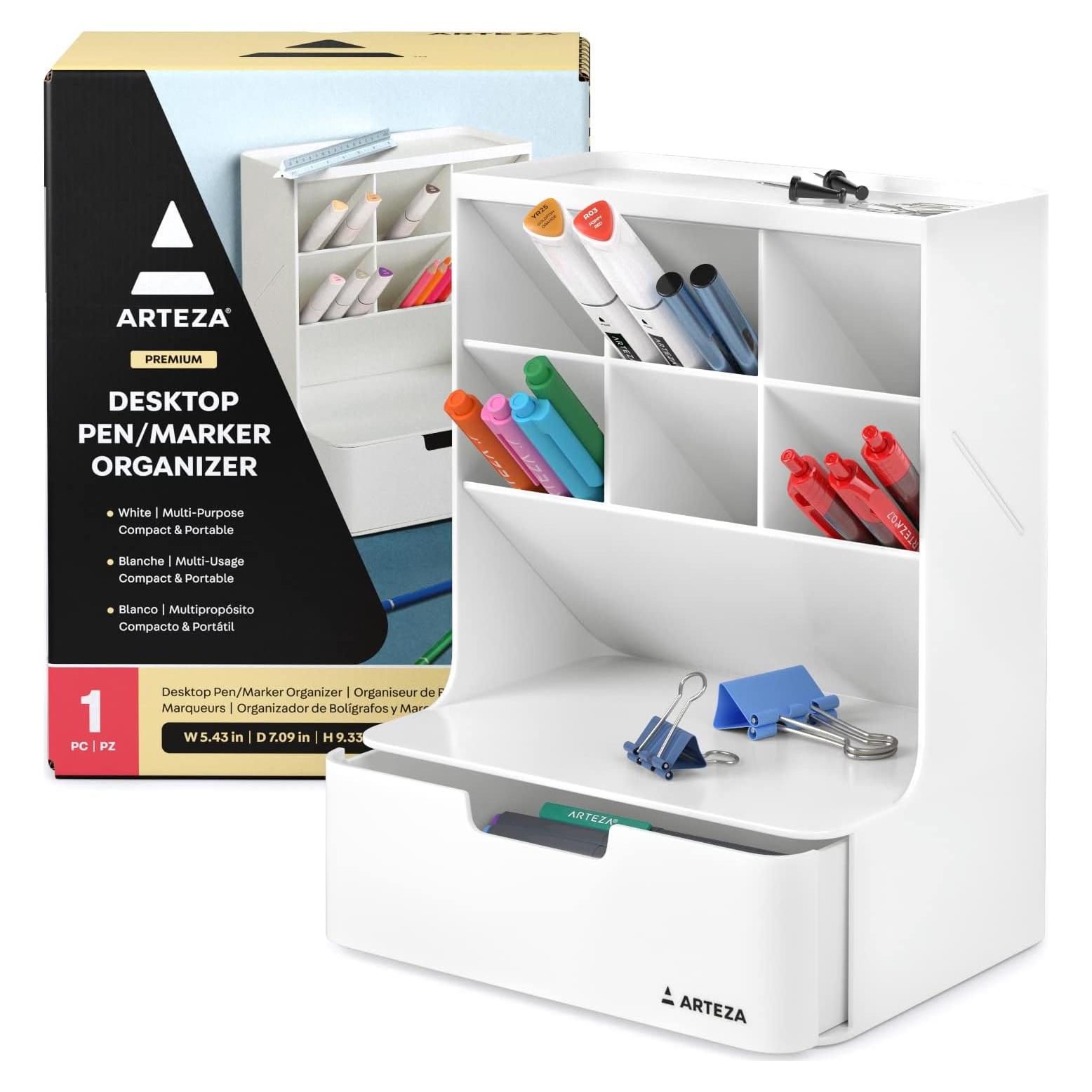 Organizador de escritorio ARTEZA blanco 6 compartimentos