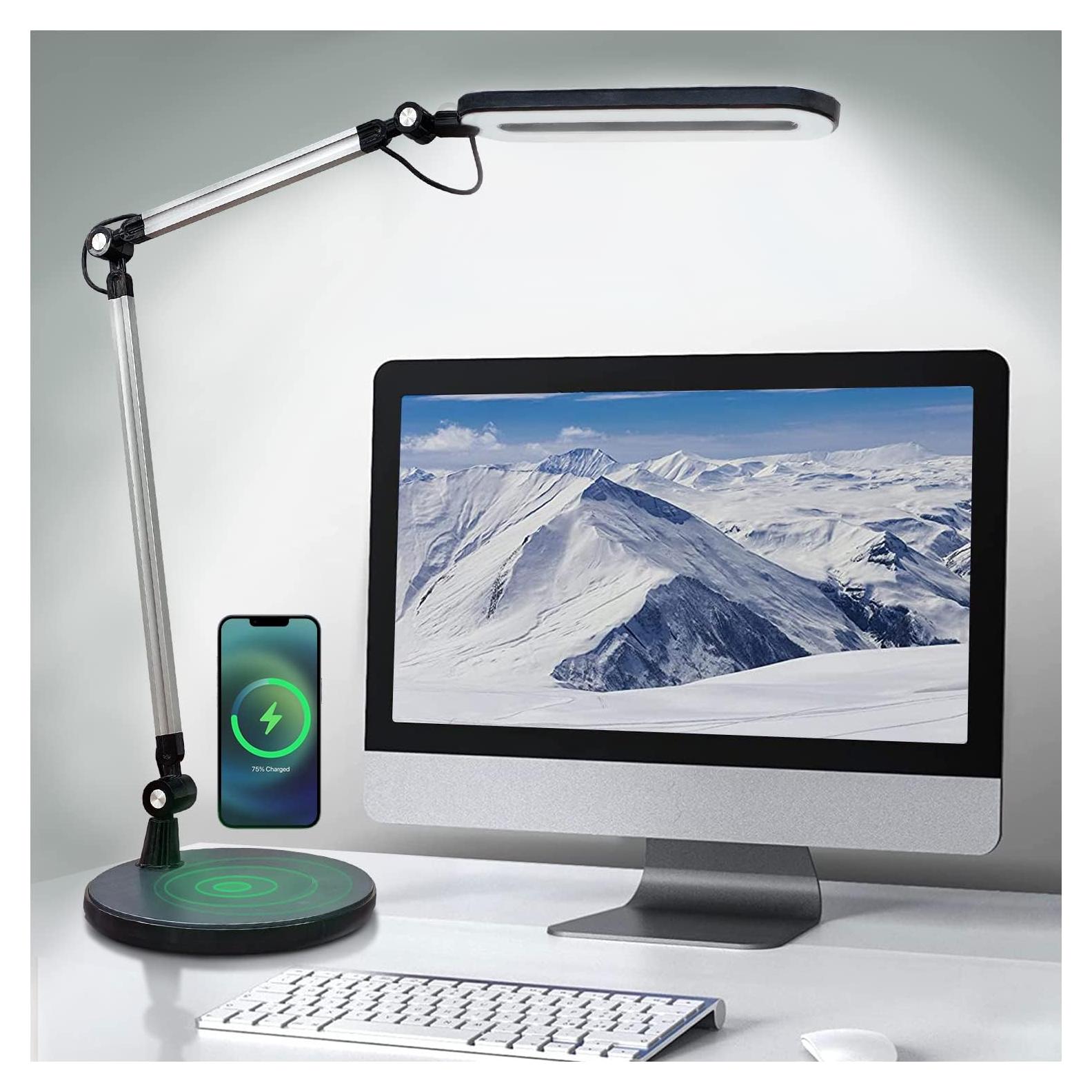 Lámpara de Escritorio LED OTUS con Cargador Inalámbrico 10W