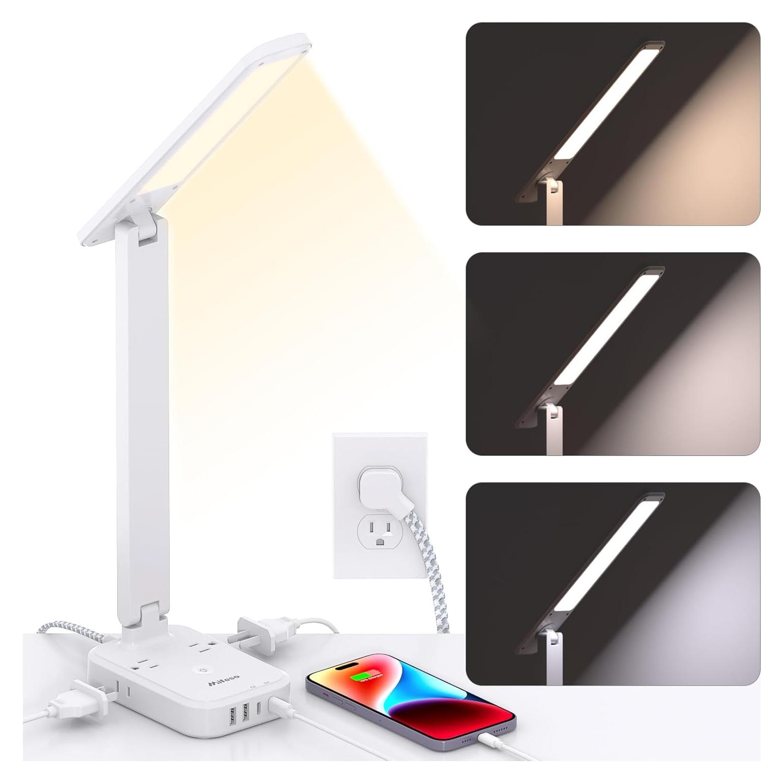 Regleta de Enchufes con Lámpara LED MIFASOPOWER 30W 4 USB