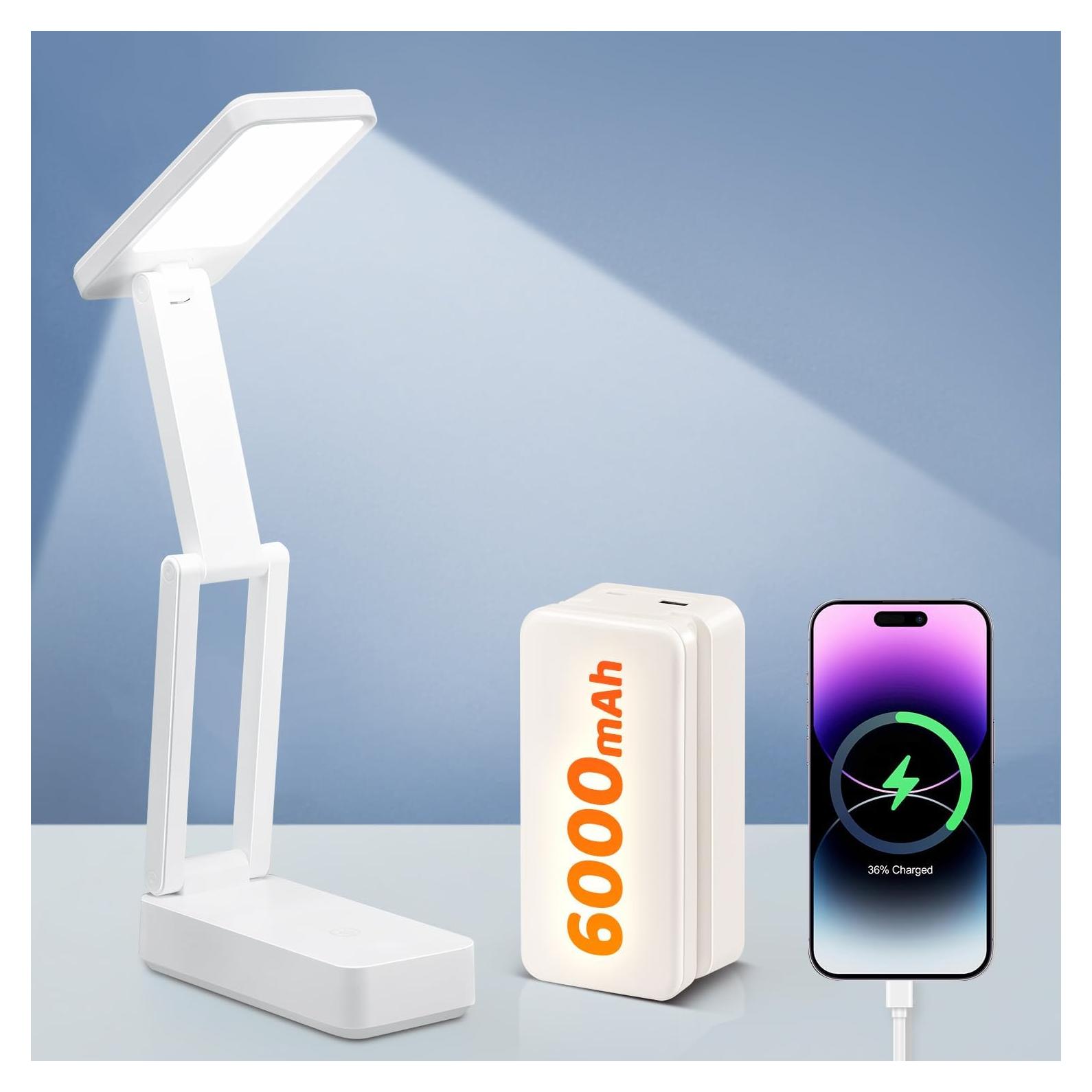 Lámpara de Escritorio Recargable Coolnight 6000mAh 3 Colores