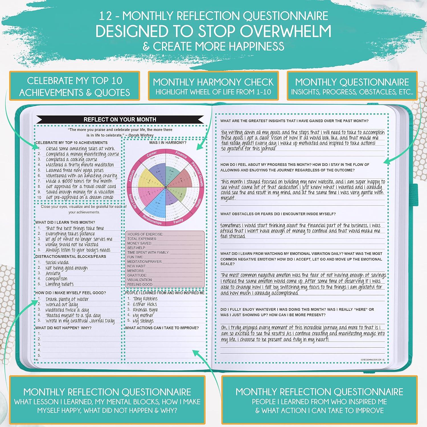 Planificador de Metas Sin Fecha Freedom Mastery B5 Turquesa