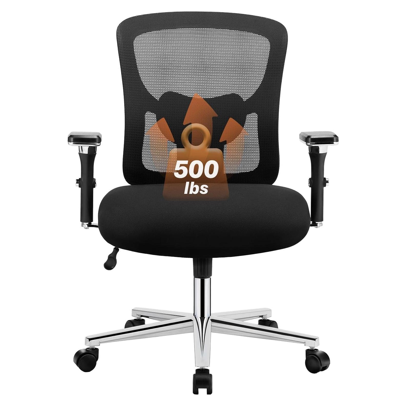 Silla de Oficina Ergonómica Sweetcrispy Grande con Soporte Lumbar