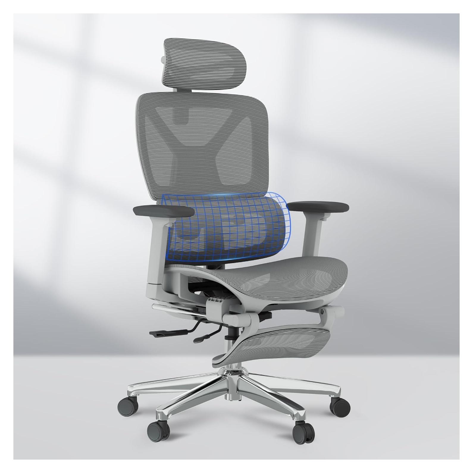 Silla Ergonómica FLEXISPOT ErgoX con Reposapiés y Soporte Lumbar